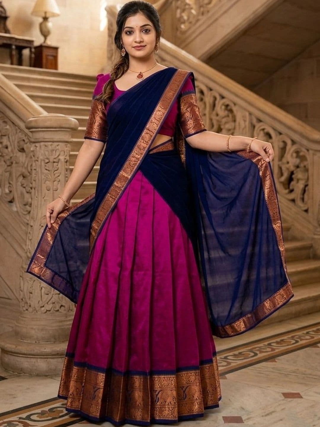 all about you Unstitched Lehenga & Blouse With Dupatta thumbnail 2