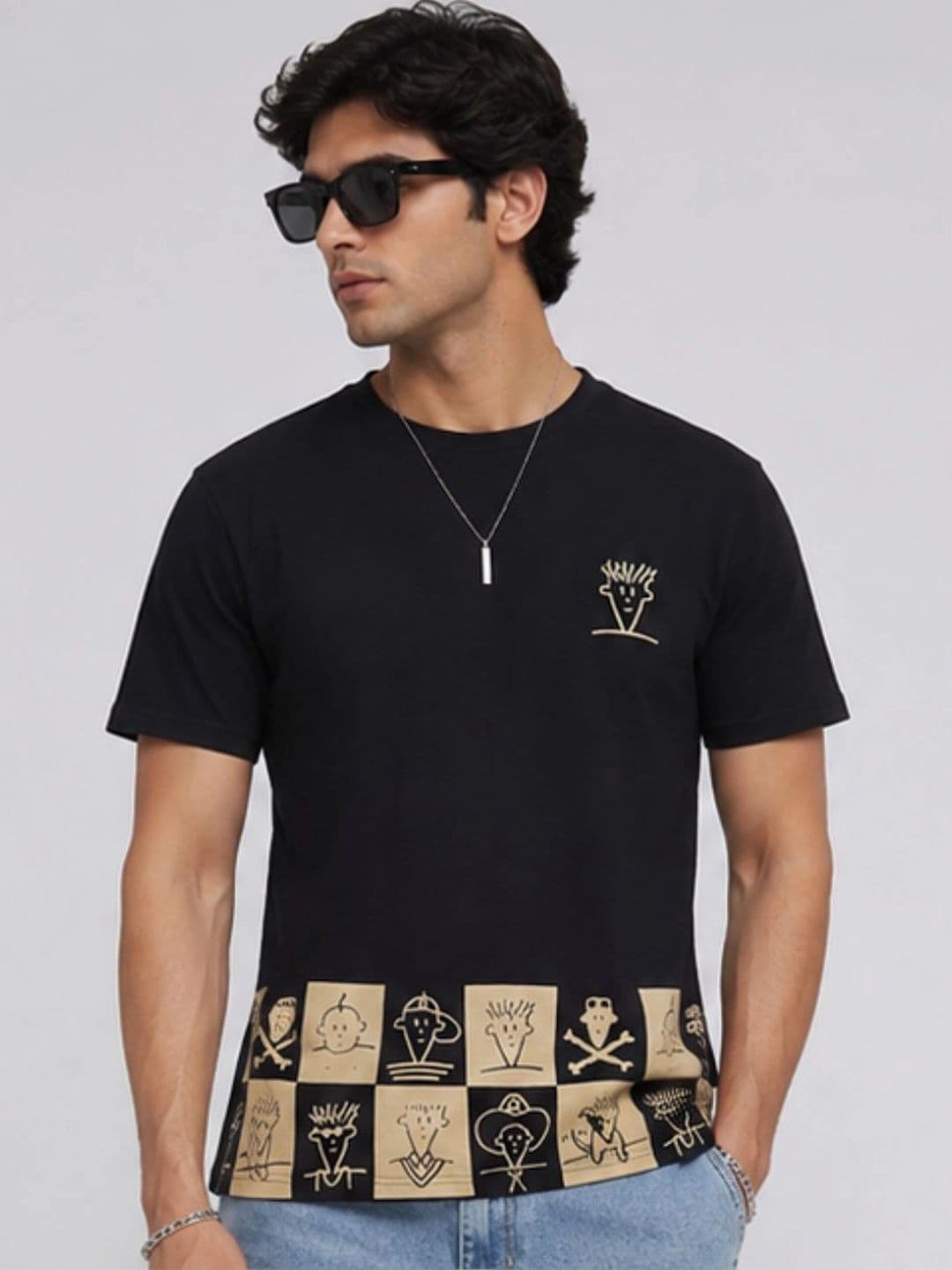 YAK YAK Men Pack Of 2 Graphic Printed T-shirt thumbnail 4