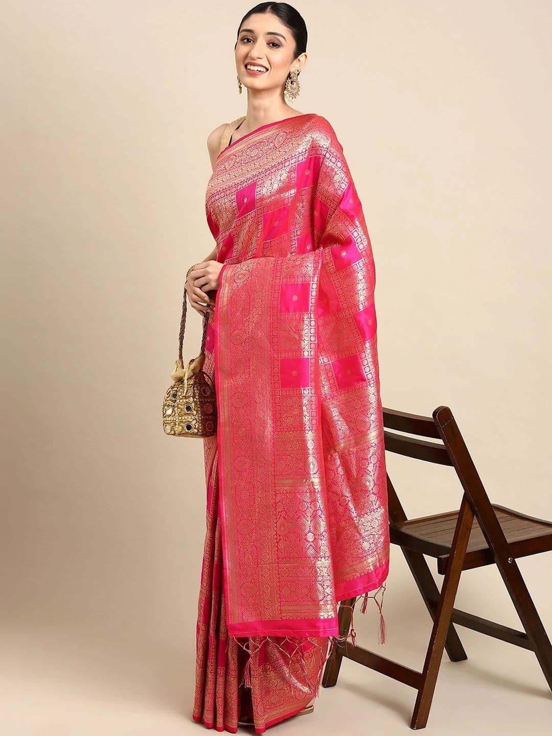 Dhaaga Ghar Woven Design Zari Art Silk Banarasi Saree - view 1