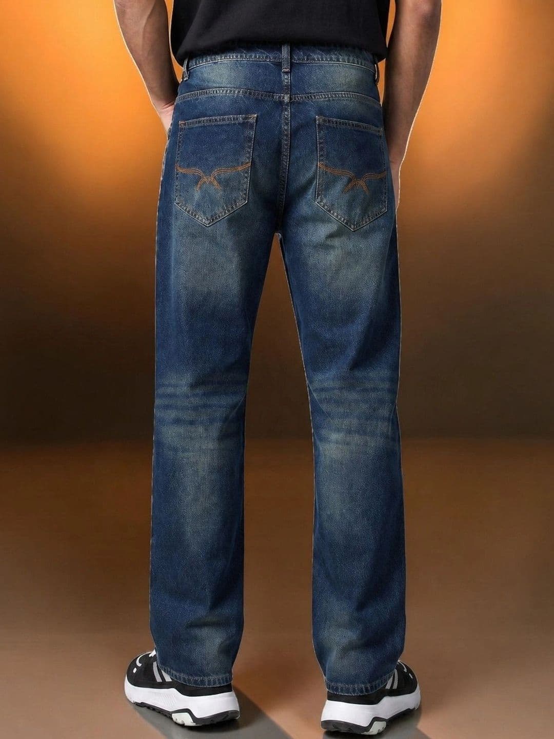 Roadster Men Jean Straight Fit Mid-Rise Low Distress Stretchable Jeans thumbnail 4