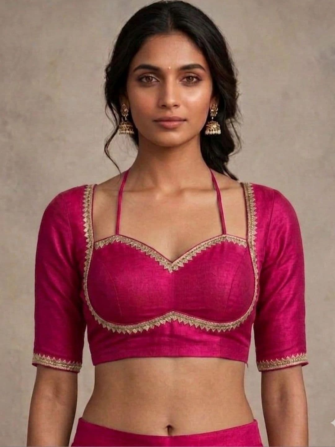 Binatex Silk Solid Zari Saree Blouse thumbnail 5