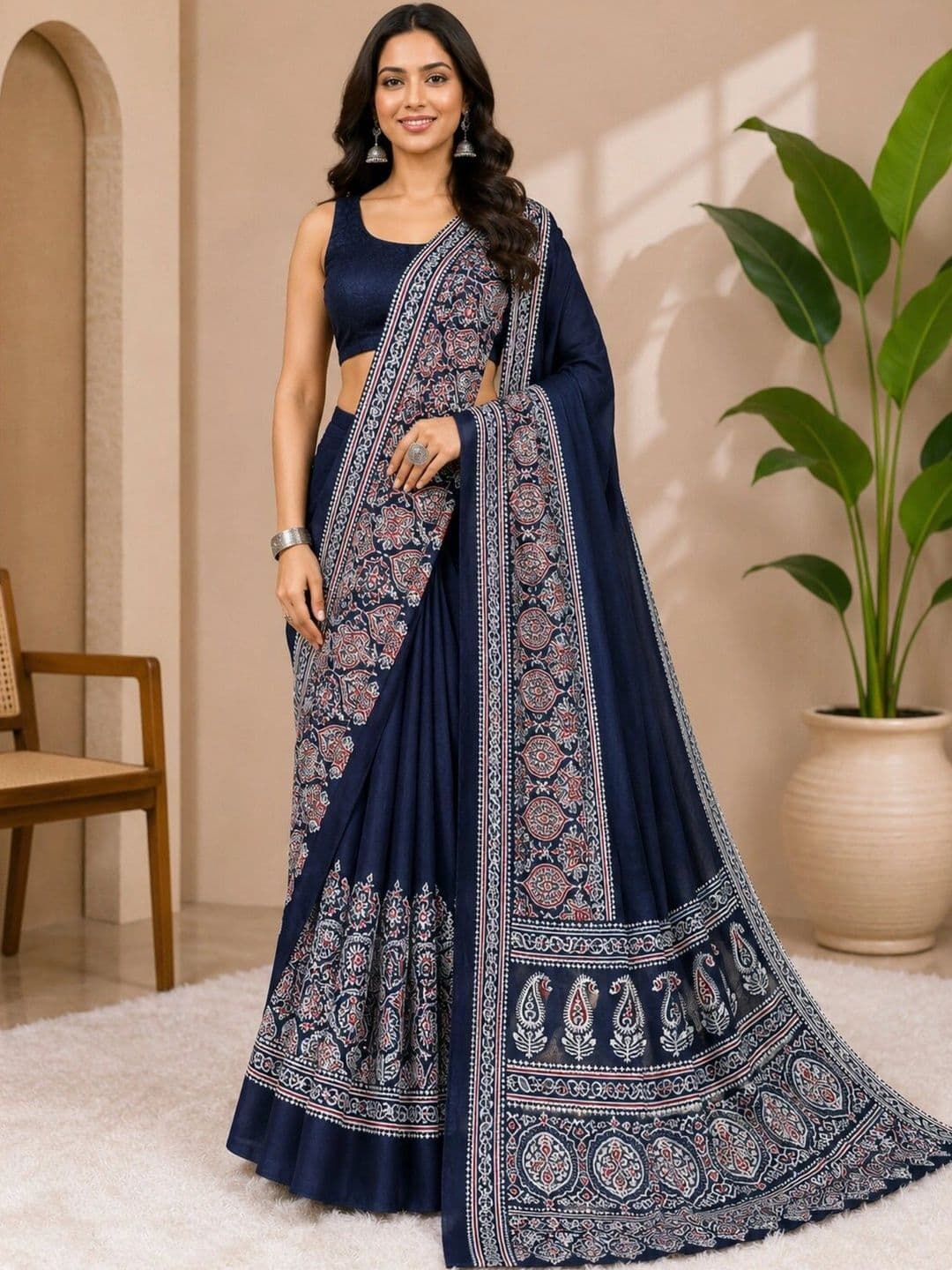 DIVASTRI Paisley Art Silk Designer Saree - view 1