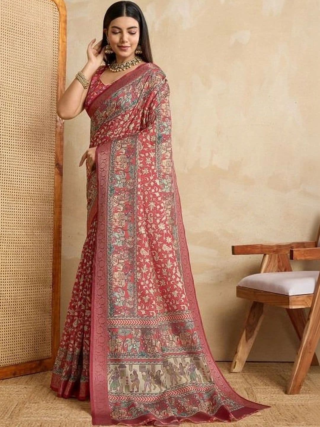 Moda Rapido Silk Blend Designer Saree thumbnail 3