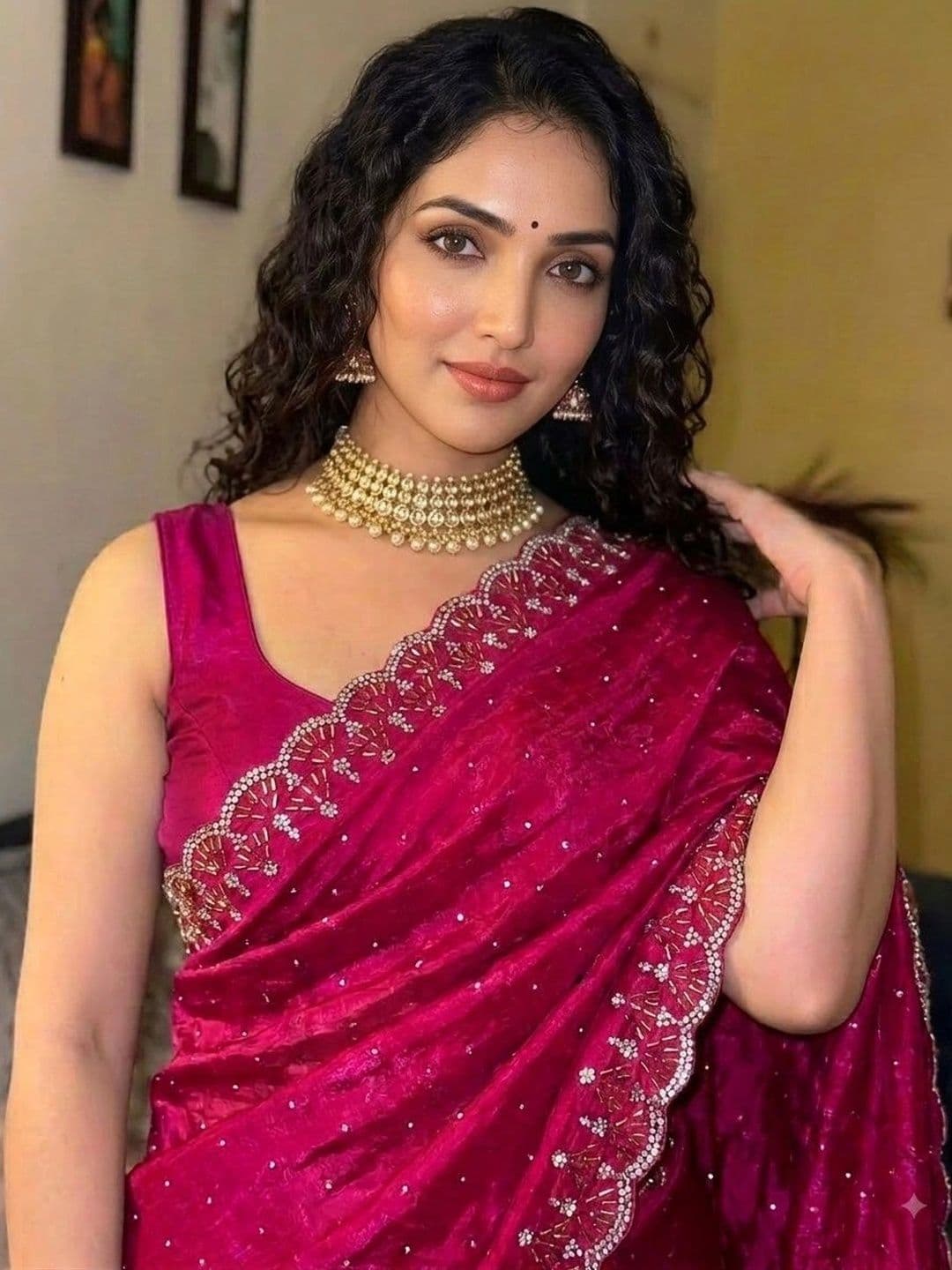 Akshmi Creation Women Satin Saree thumbnail 3