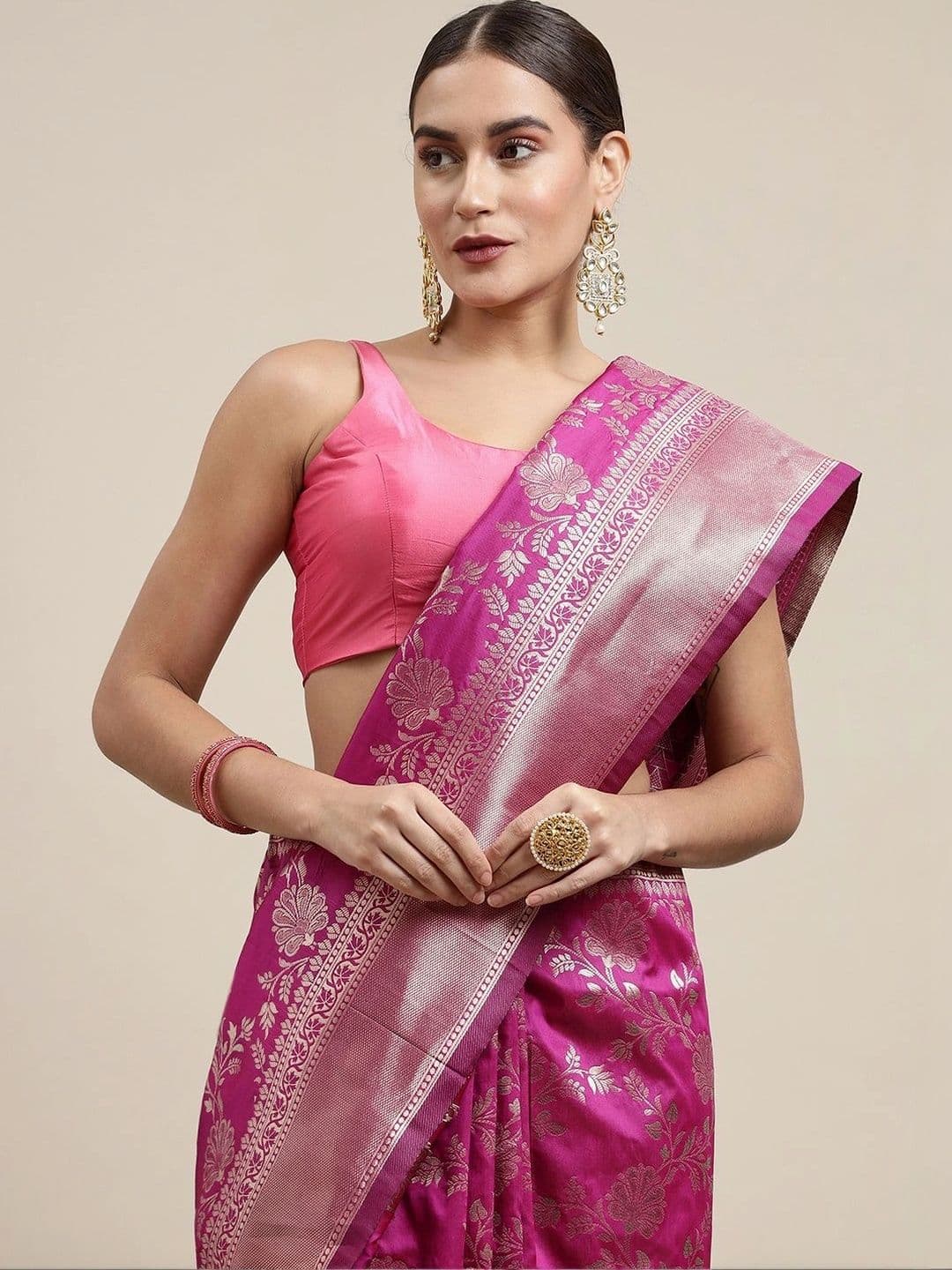KALINI Woven Design Zari Art Silk Banarasi Saree thumbnail 6