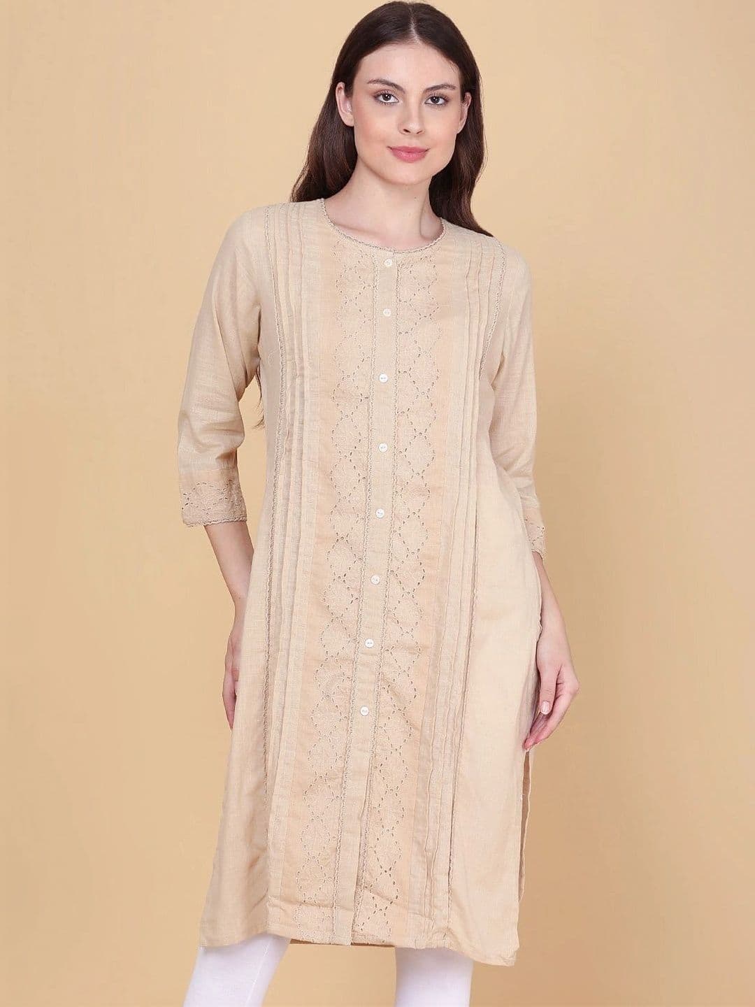 LIMEROAD Women Embellished Thread Work Kurta thumbnail 6