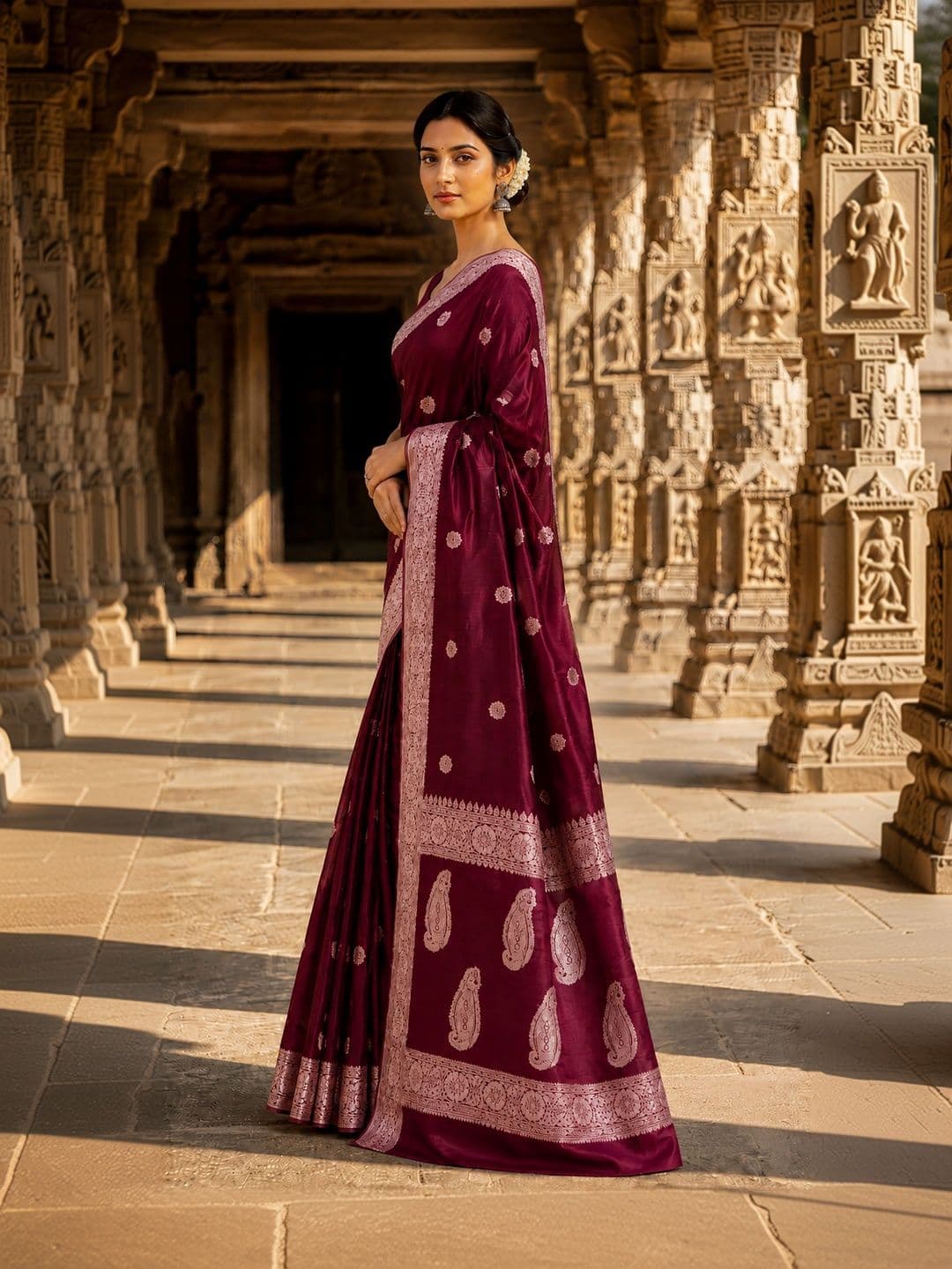 Mitera Woven Design Zari Designer Kanjeevaram Saree thumbnail 5