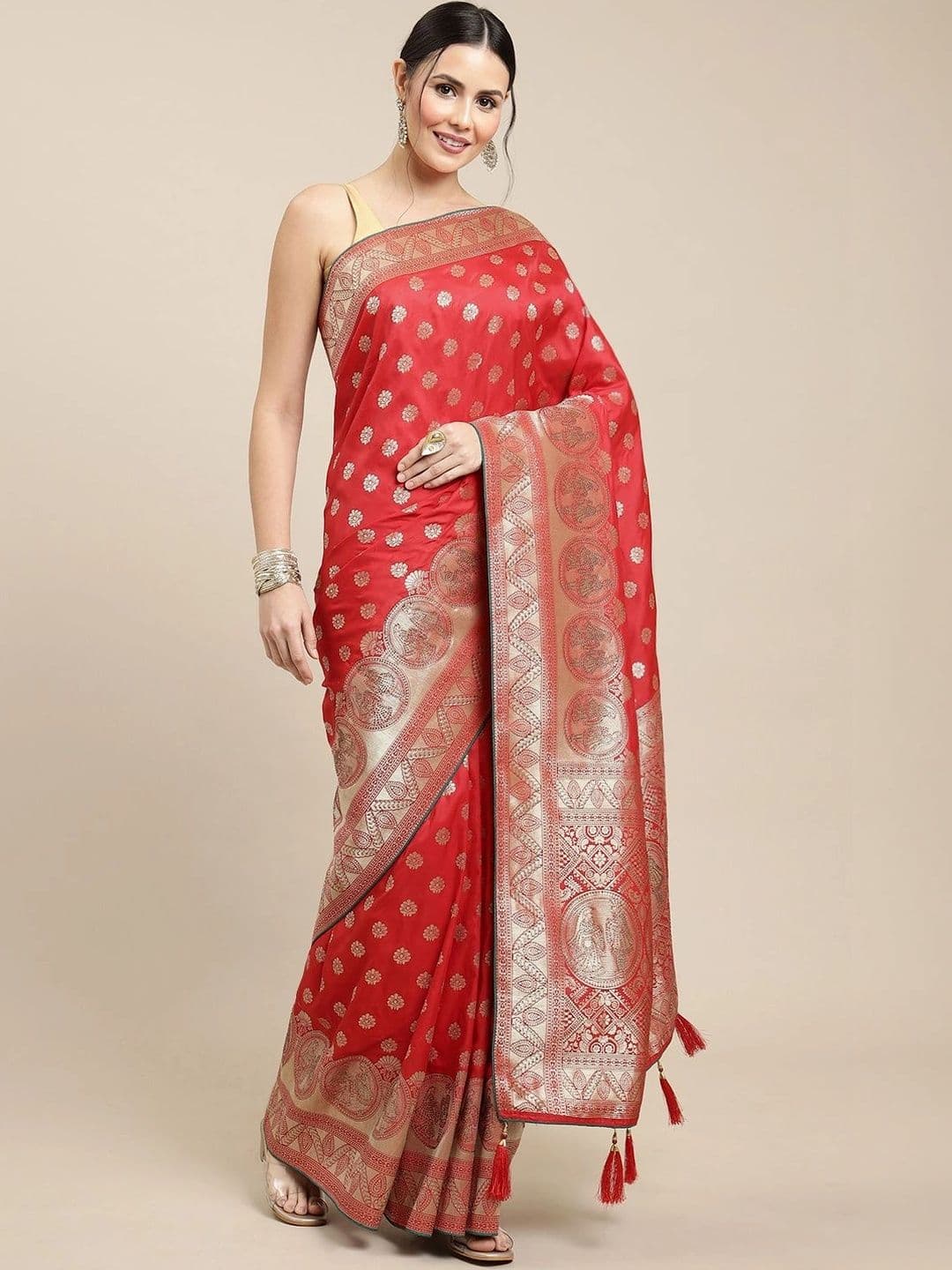 KALINI Woven Design Zari Art Silk Banarasi Saree - view 1