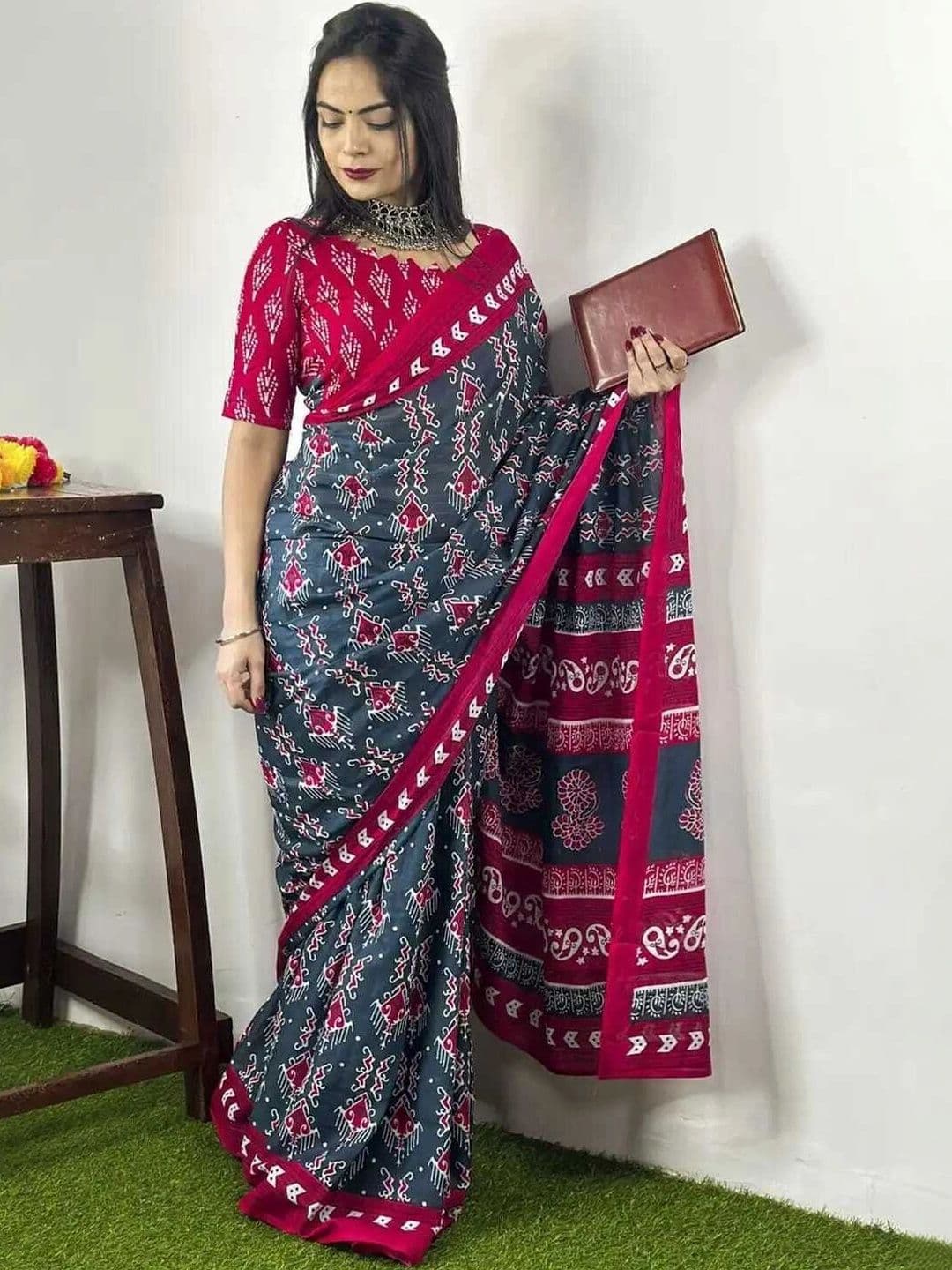 MITITA FASHION Fusion Saree thumbnail 3