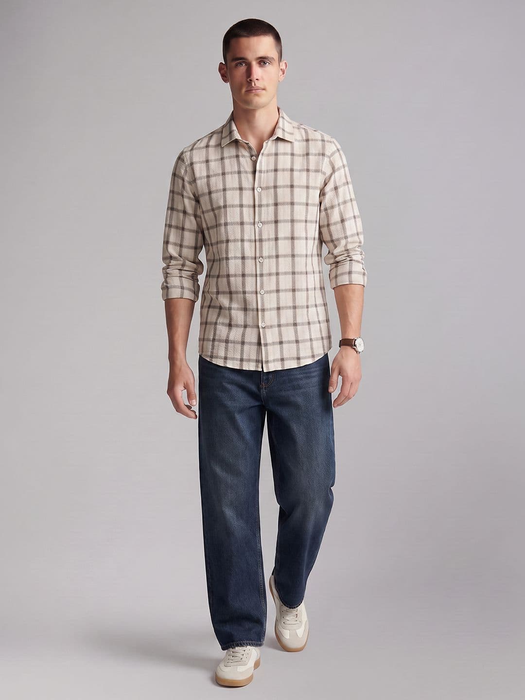THE SHIRT CODE Men Checked Casual Shirt thumbnail 3