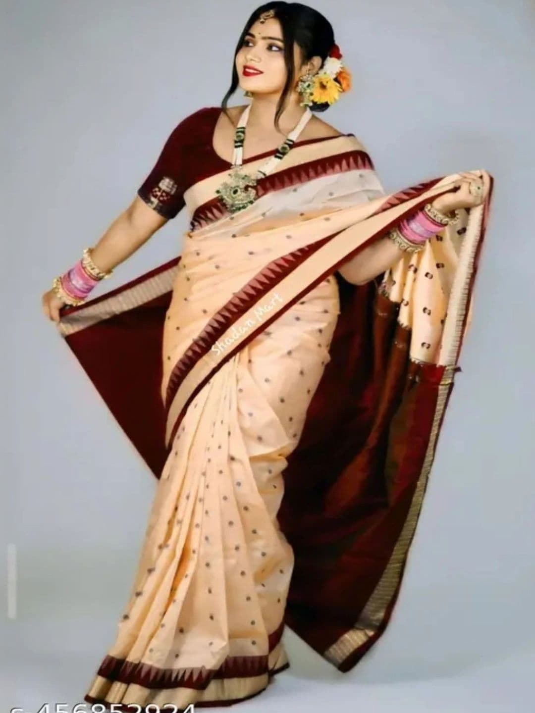 SHOPSILK Ethnic Motifs Woven Design Zari Art Silk Sambalpuri Saree thumbnail 3