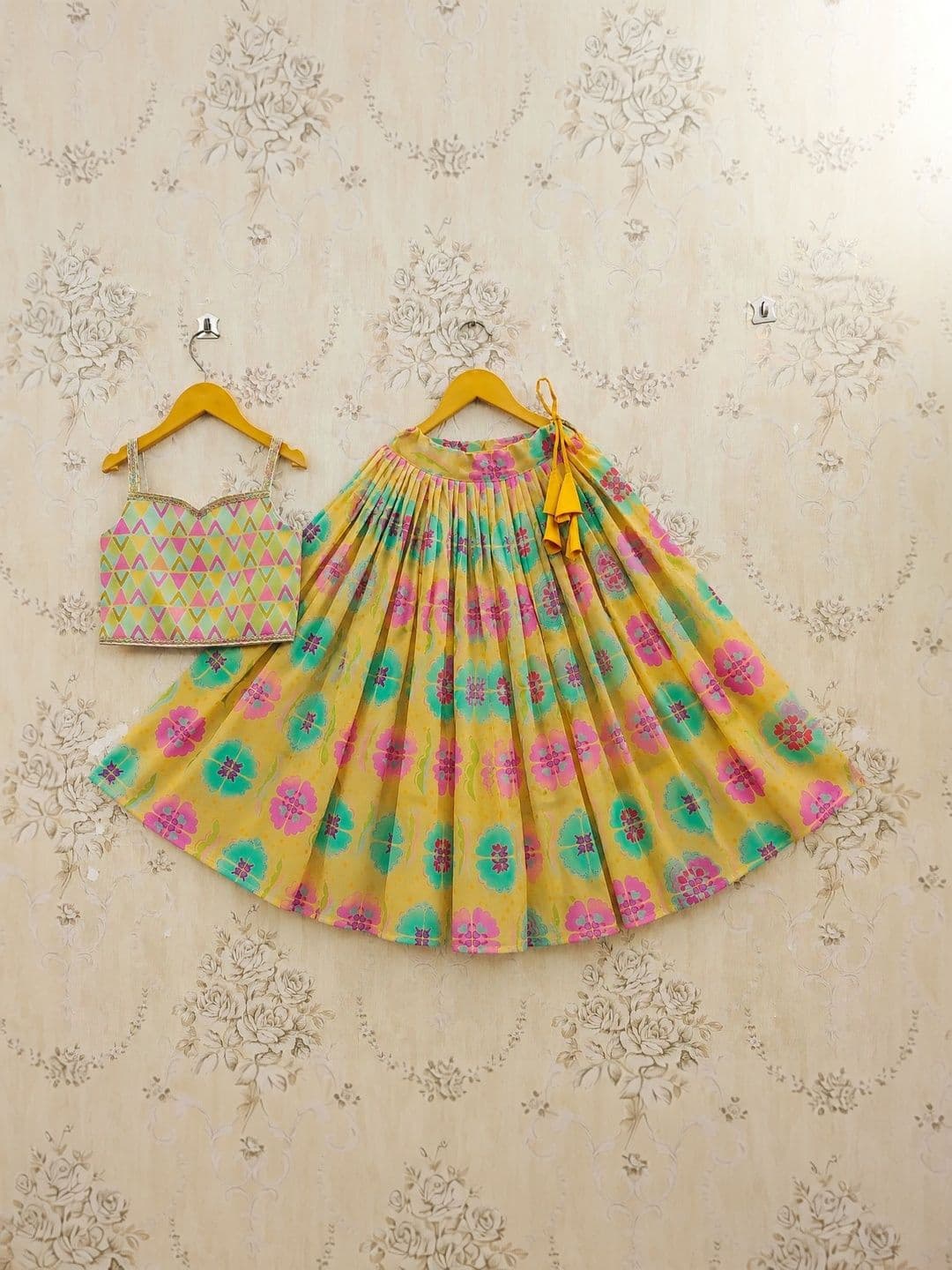 KALINI Girls Printed Ready to Wear Lehenga & thumbnail 5