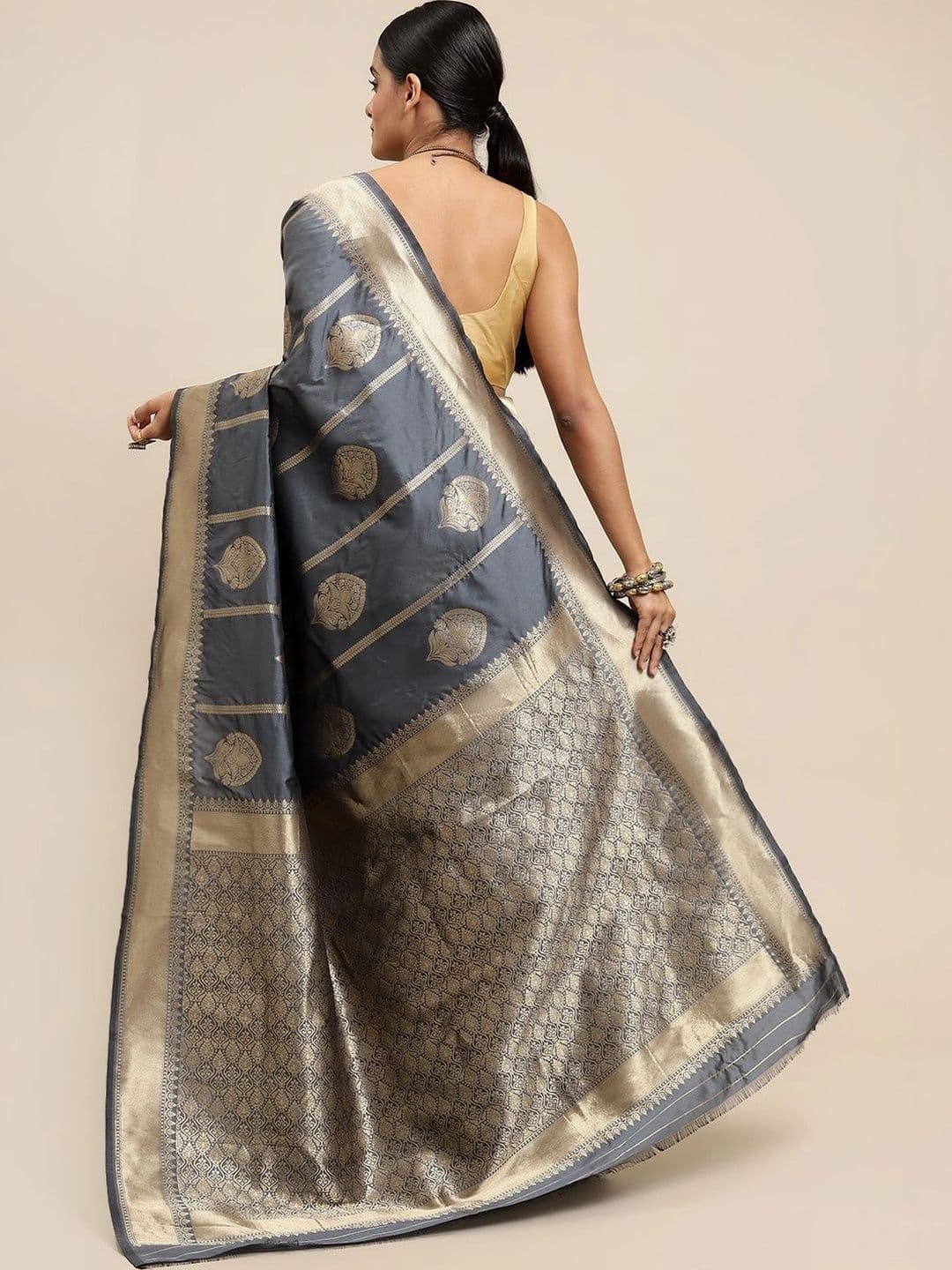 KALINI Woven Design Zari Art Silk Banarasi Saree thumbnail 7
