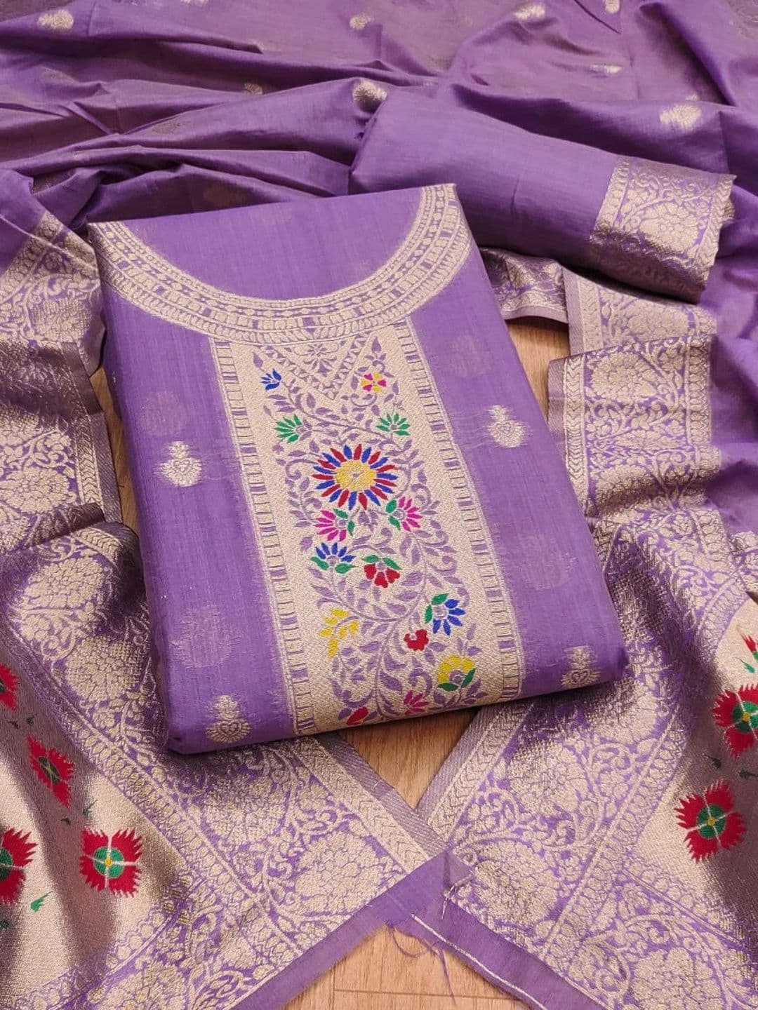 Dhaaga Ghar Pure Cotton Unstitched Dress Material - view 1