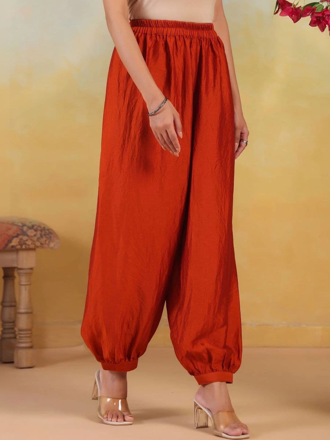 JAIPUR KURTI LUXE Women Knitted Ethnic Palazzos thumbnail 3