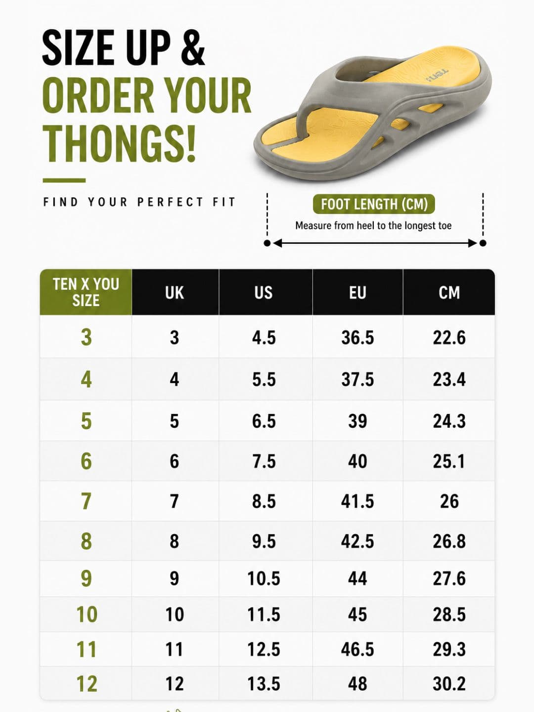 Ten x You Unisex Thong Flip-Flops thumbnail 3