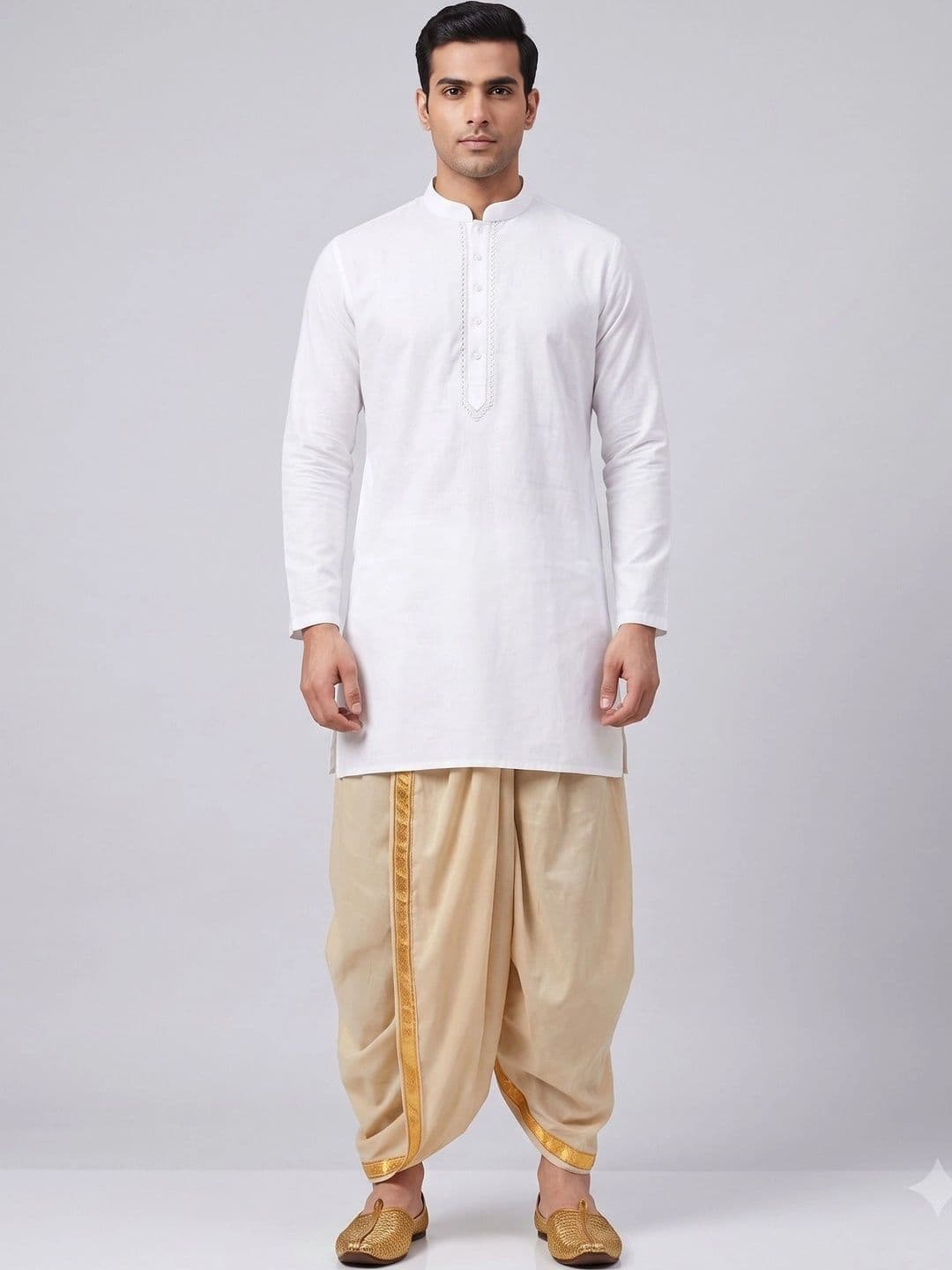 Banarasi Poshak Men Silk Dhoti Dhotis - view 1
