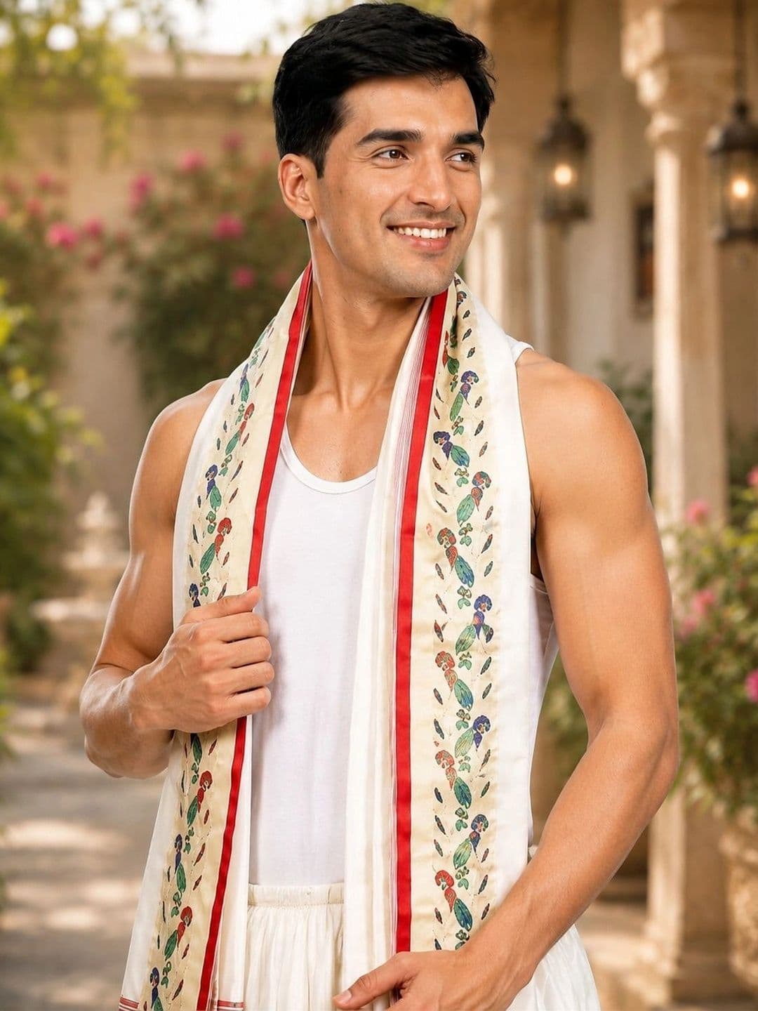 Banarasi Poshak Men Printed Dhoti Dhotis thumbnail 2