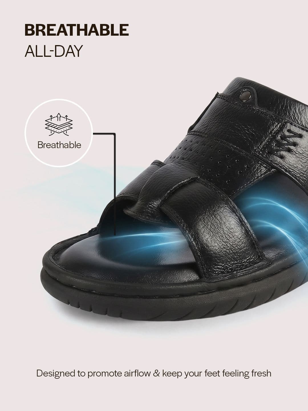 FAUSTO Men Leather Comfort Sandals thumbnail 5