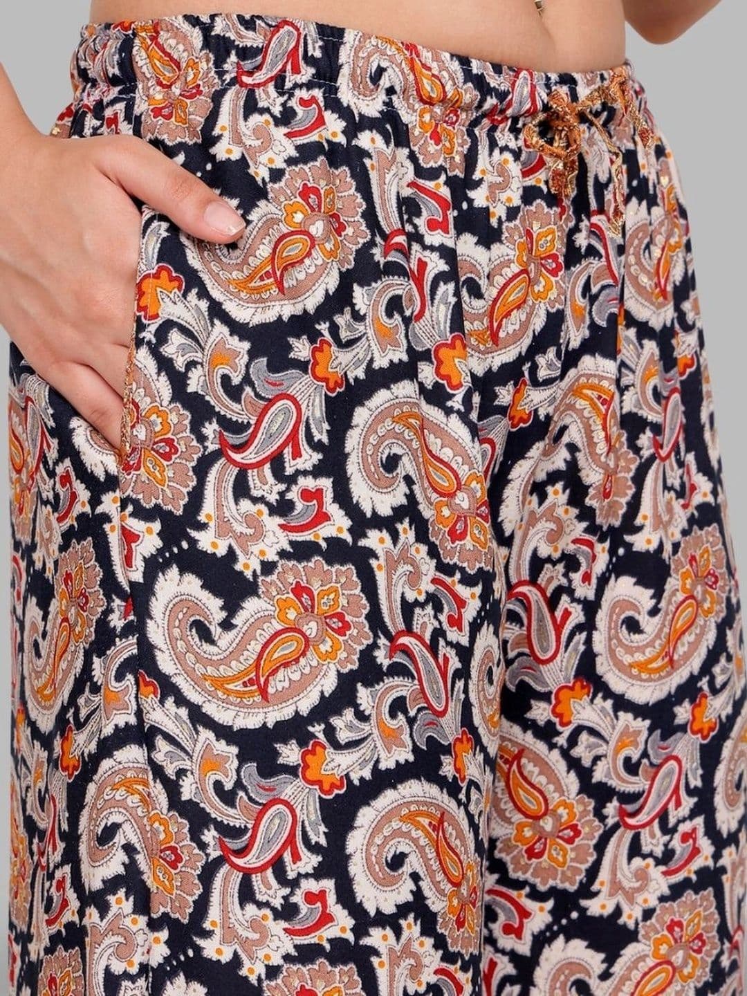 Moda Rapido X Gracit Women Paisley Printed Ethnic Palazzos thumbnail 4