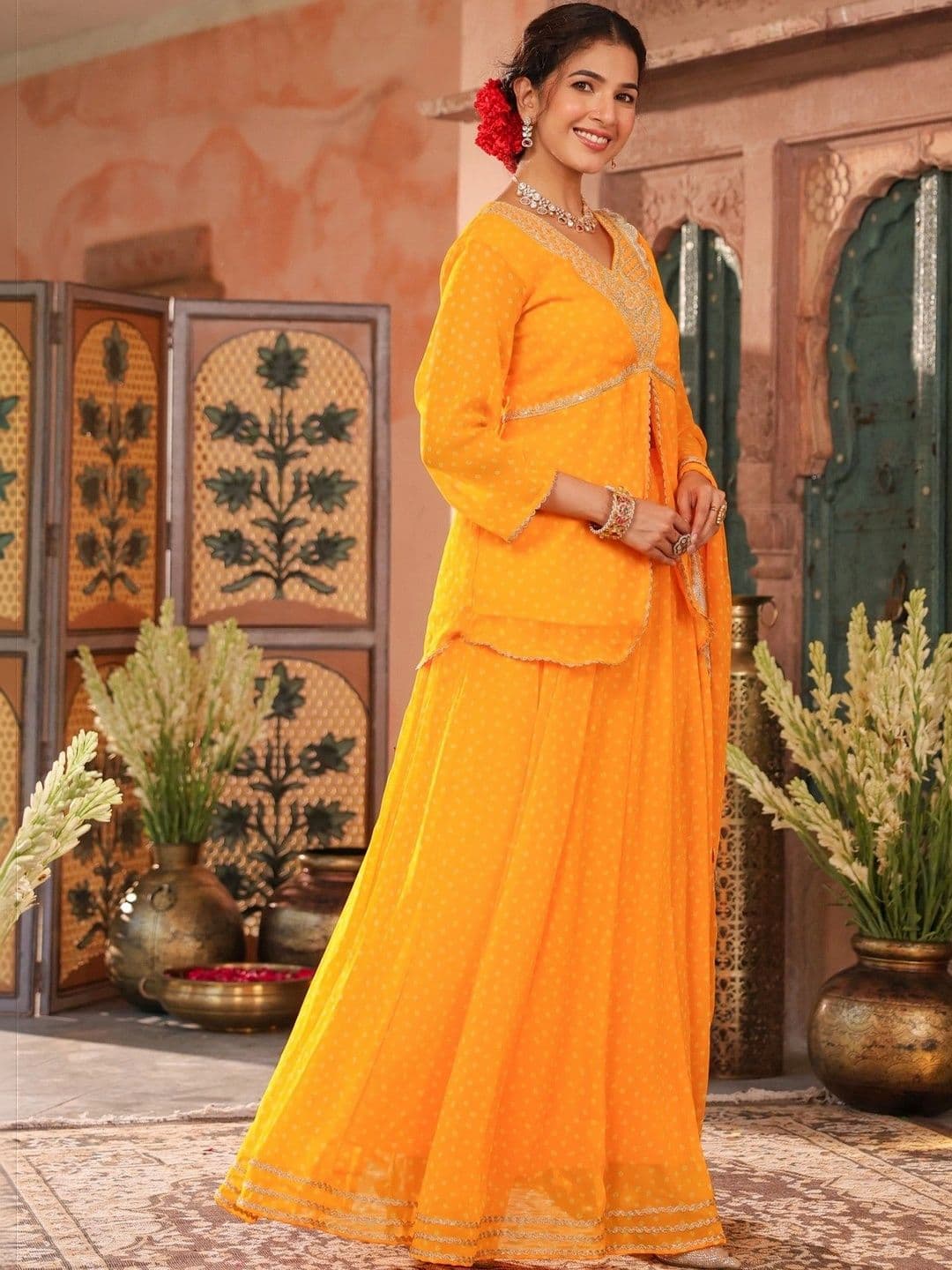 SCAKHI Embroidered Ready to Wear Lehenga & Blouse With Dupatta thumbnail 3