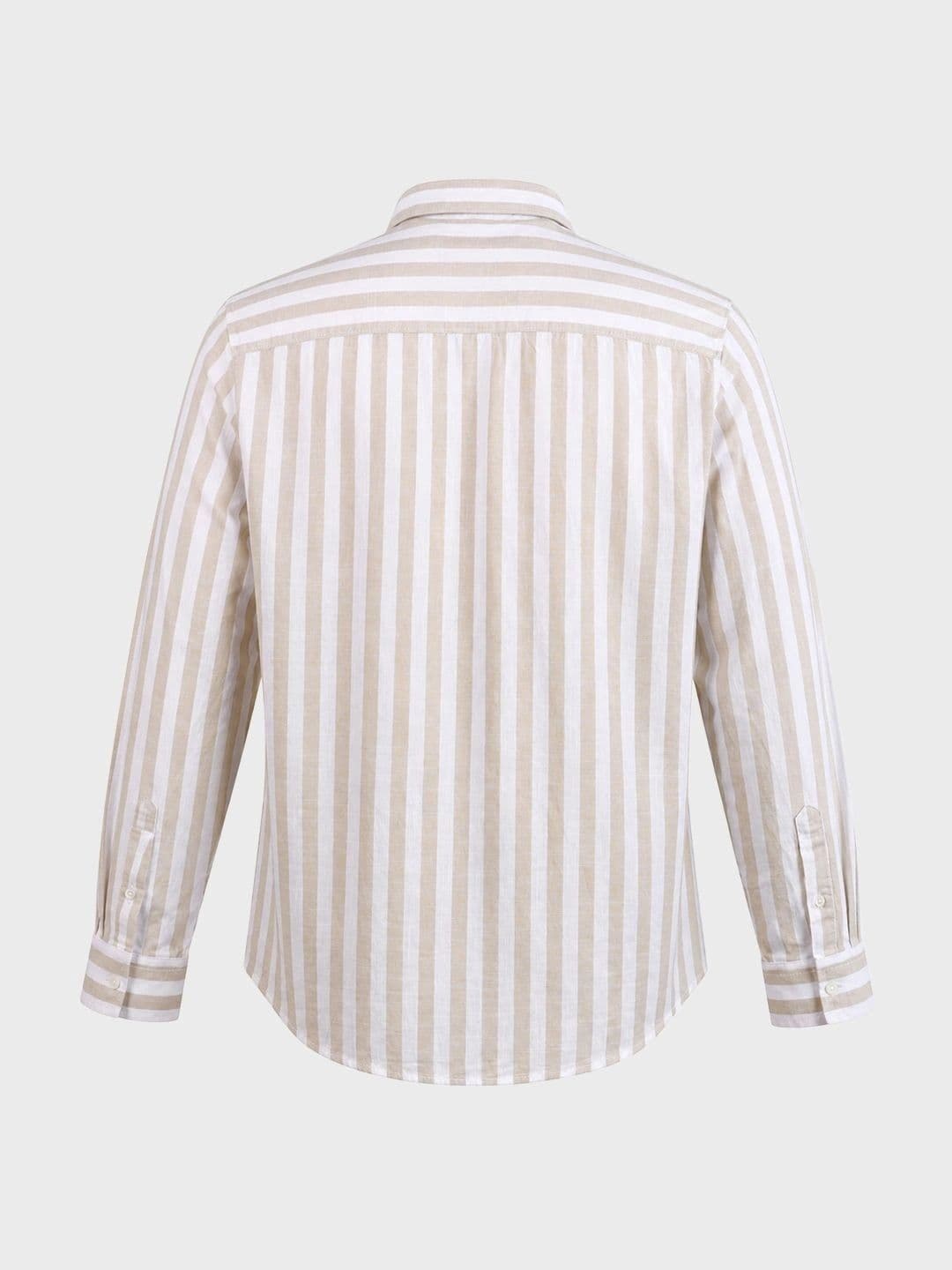 The Indian Garage Co Men Slim Fit Striped Casual Shirt thumbnail 6