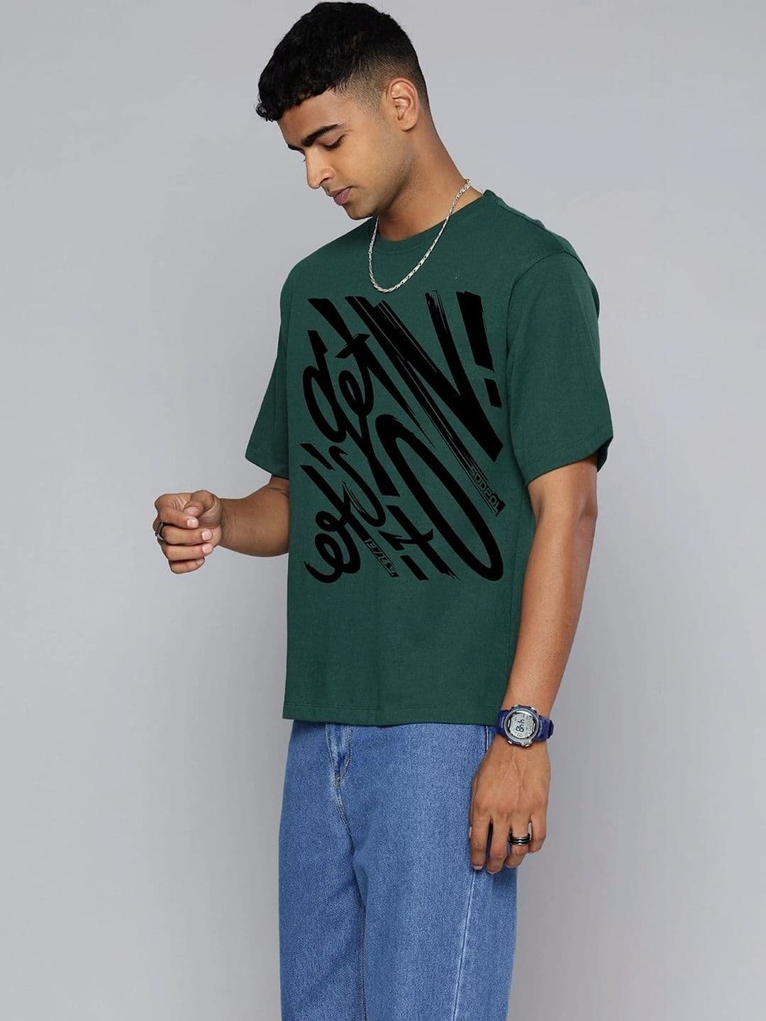 Moda Rapido Men Typography Printed T-shirt thumbnail 5