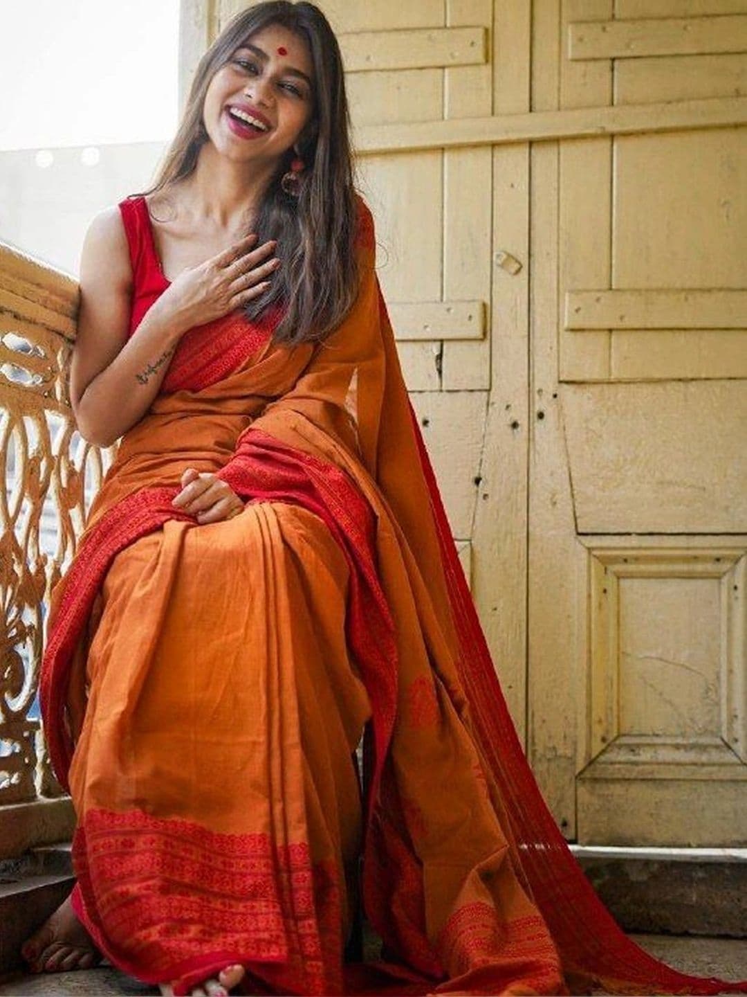 NARIVESH TRENDS Silk Cotton Saree thumbnail 5