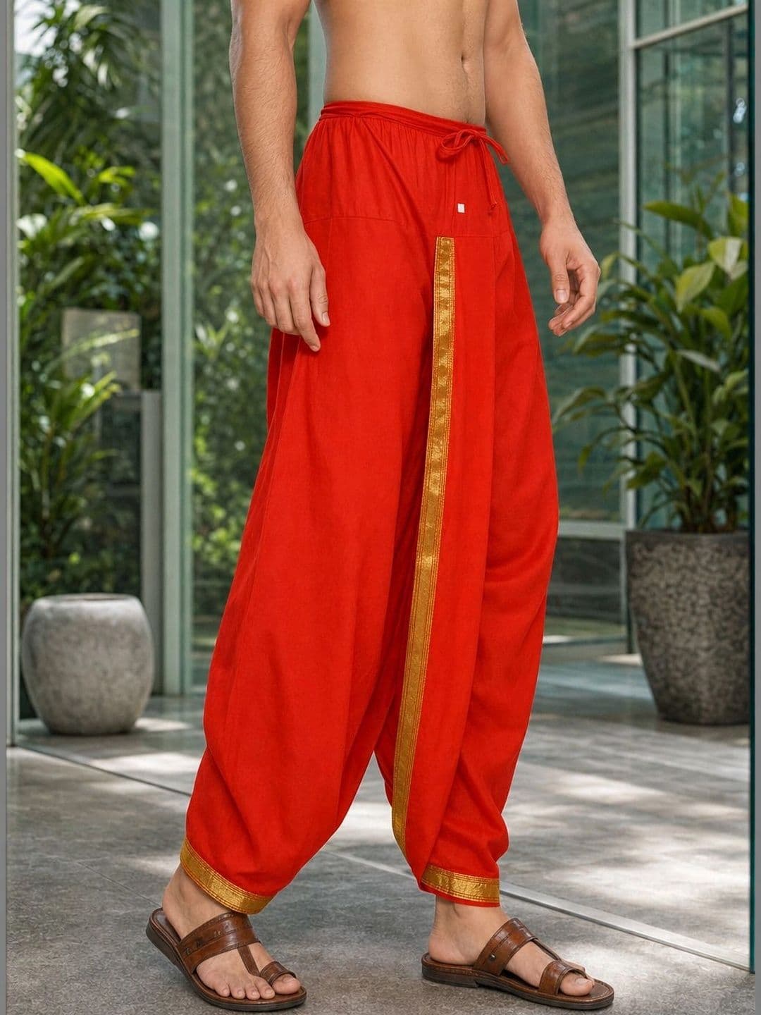 Banarasi Poshak Men Silk Dhoti Dhotis thumbnail 3