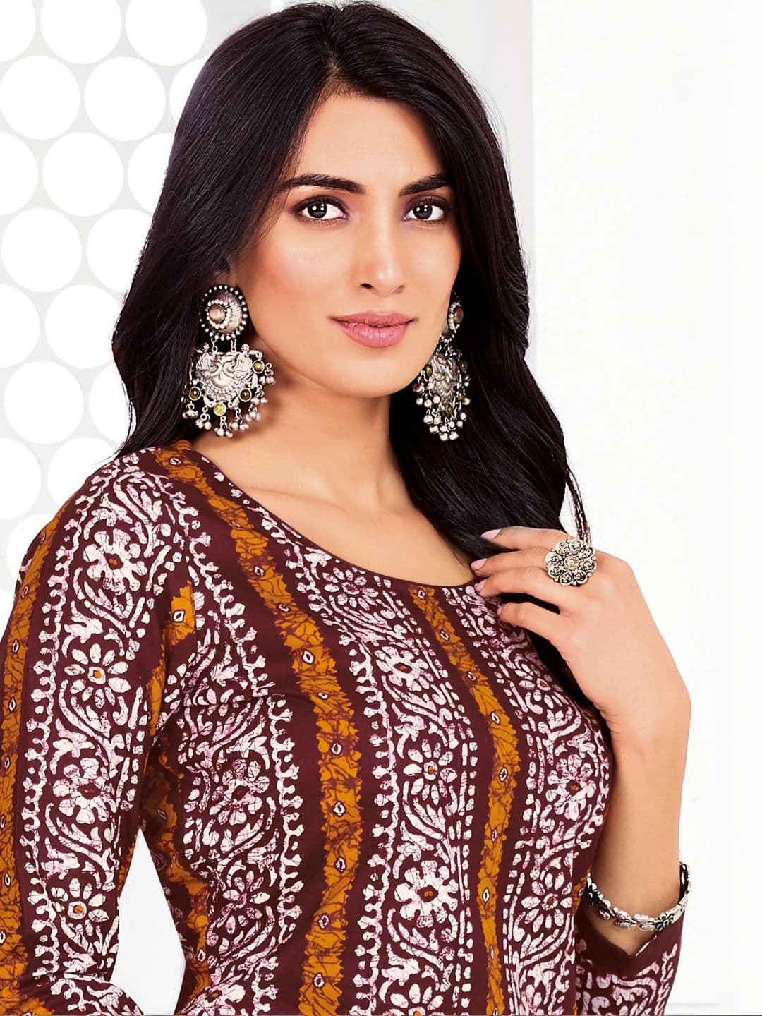 shree jeenmata collection Printed Pure Cotton Unstitched Dress Material thumbnail 2