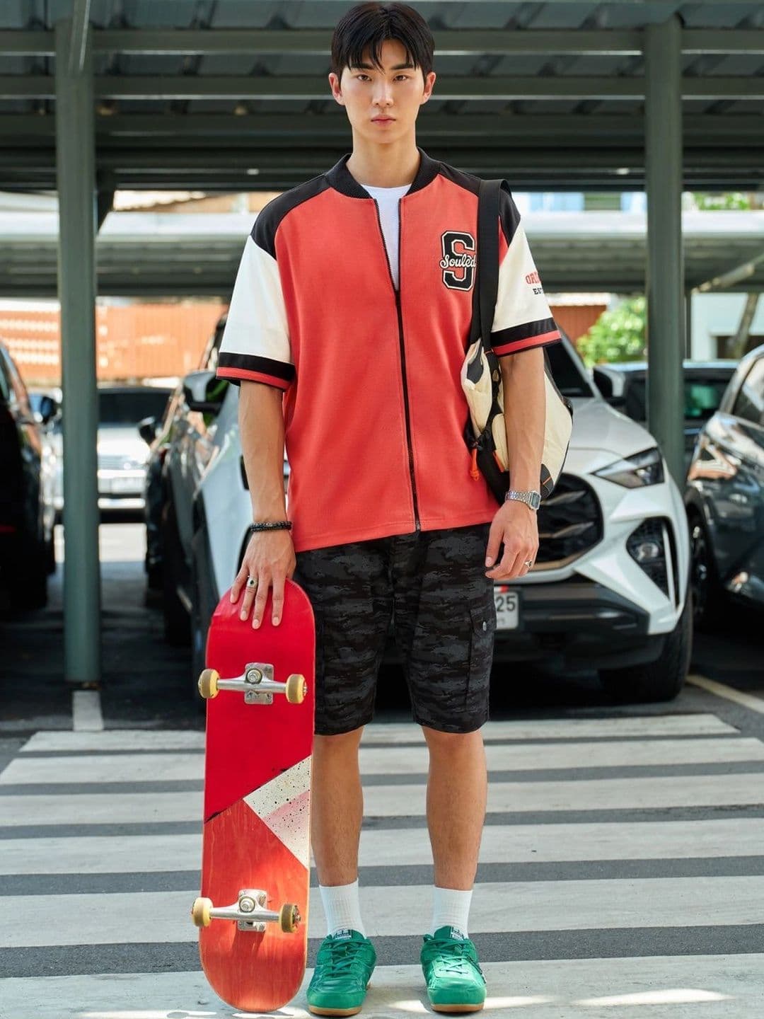 The Souled Store Mens Embroidered Red Baseball Shirts thumbnail 3