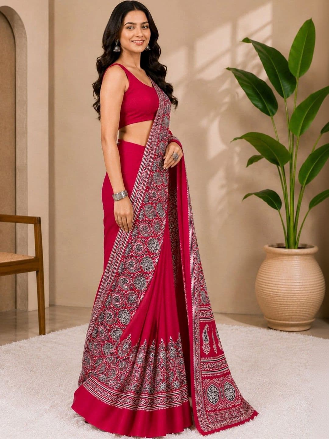 Anouk Art Silk Designer Saree thumbnail 3
