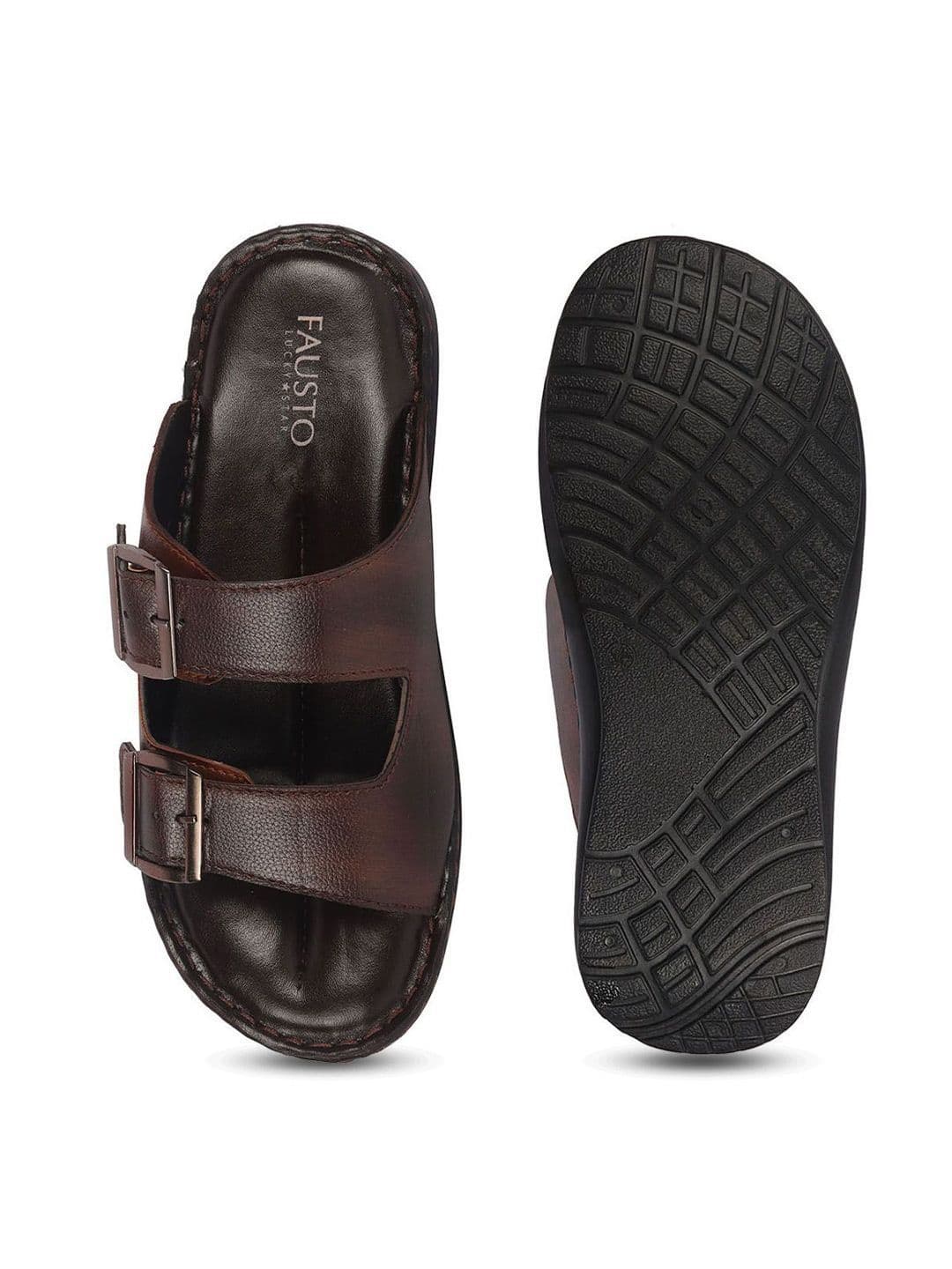 FAUSTO Men PU Comfort Sandals With Buckle Details thumbnail 6