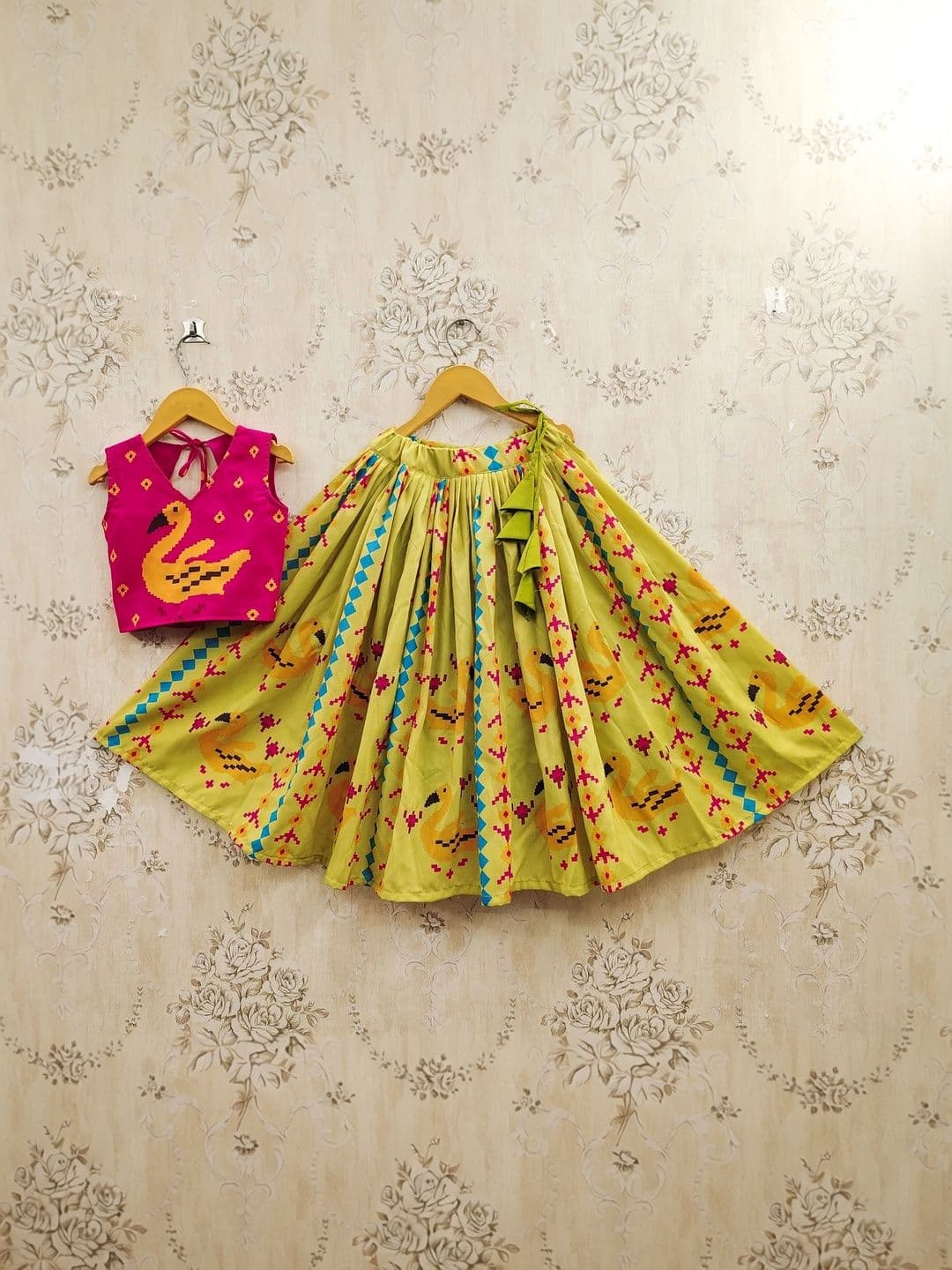 KALINI Girls Printed Ready to Wear Lehenga & thumbnail 6