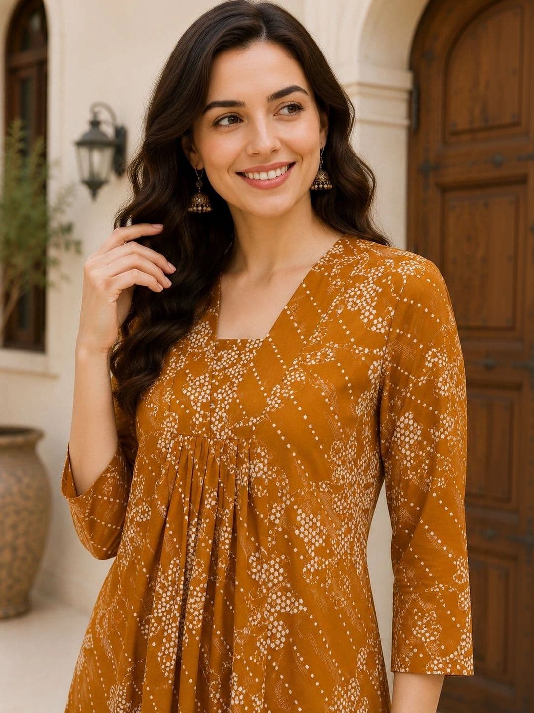 DSK STUDIO Women Ethnic Motifs Printed Regular Kurta with Palazzos thumbnail 5