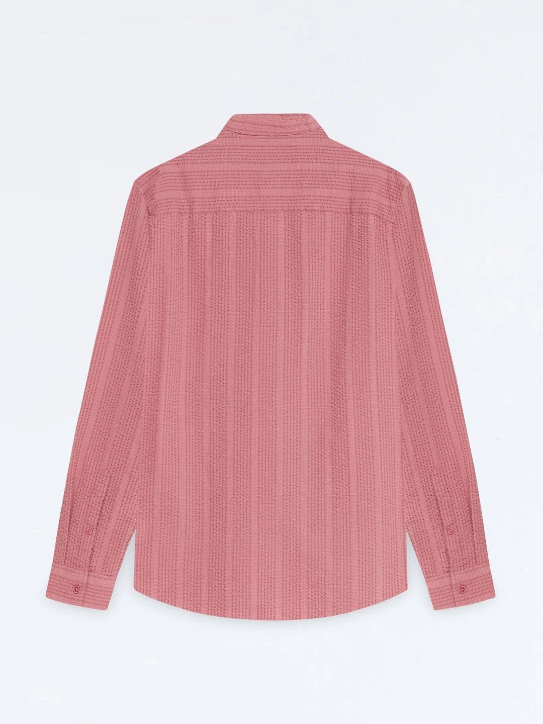 StitchX Men Seersucker Band Collar Pure Cotton Striped Kurta Shirt thumbnail 6