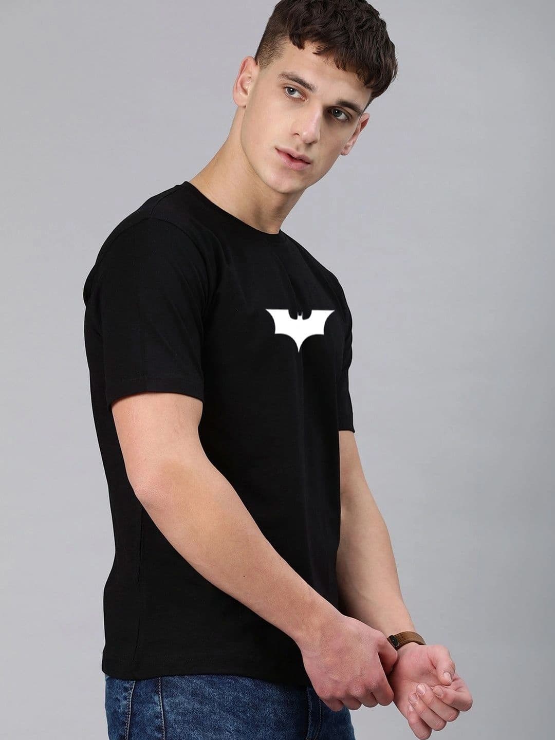 Moda Rapido X Organic Chics Men Batman Printed Bio Finish T-shirt thumbnail 3