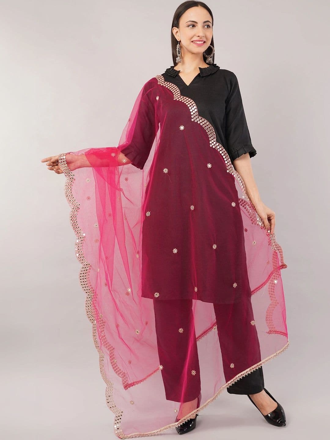 IVAARA Dupatta with Mirror Work thumbnail 6
