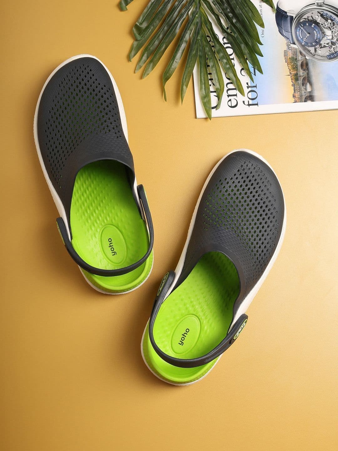yoho Men Self Design Easy Glide Clogs thumbnail 3