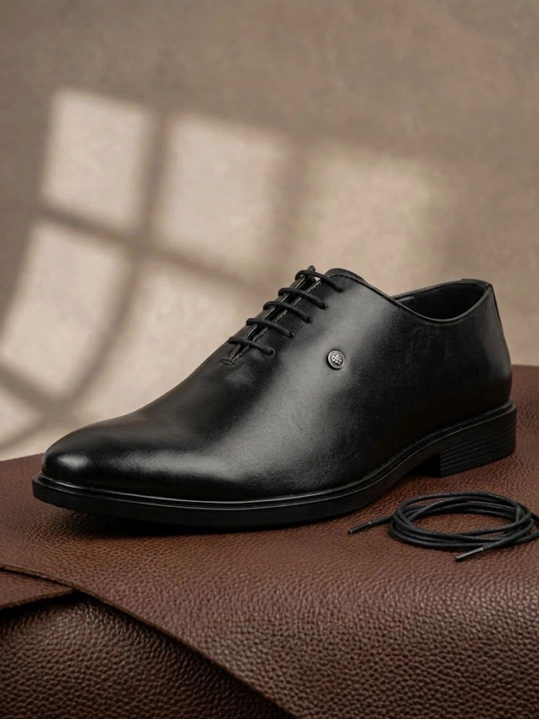 House of Pataudi Men Pointed Toe Lace-Ups Formal Oxfords thumbnail 3