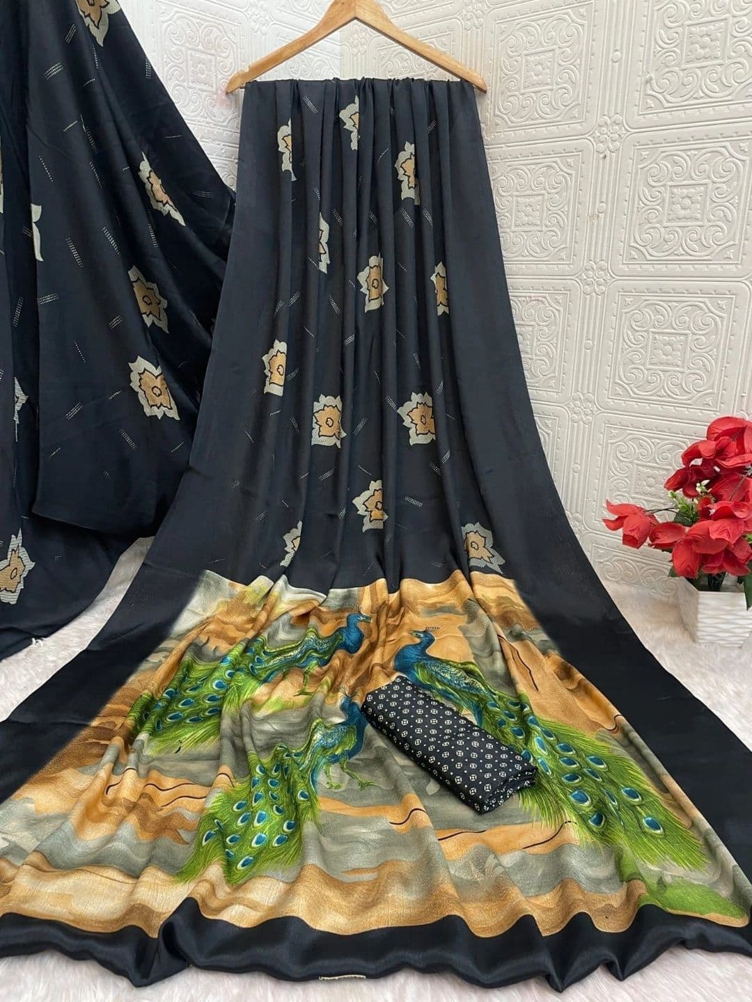 Anouk Art Silk Designer Saree thumbnail 6