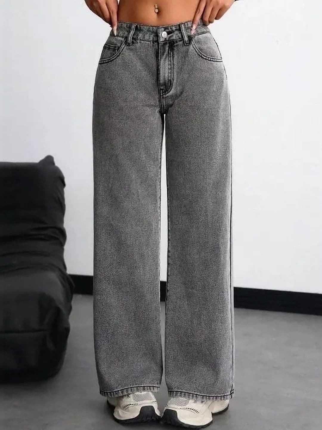 Mast & Harbour Women Comfort Wide Leg High-Rise Stretchable Jeans thumbnail 3