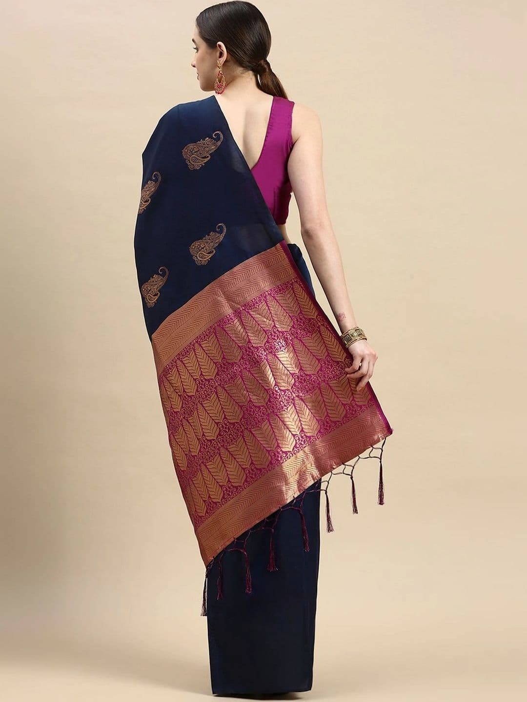 Dhaaga Ghar Woven Design Zari Art Silk Banarasi Saree thumbnail 3