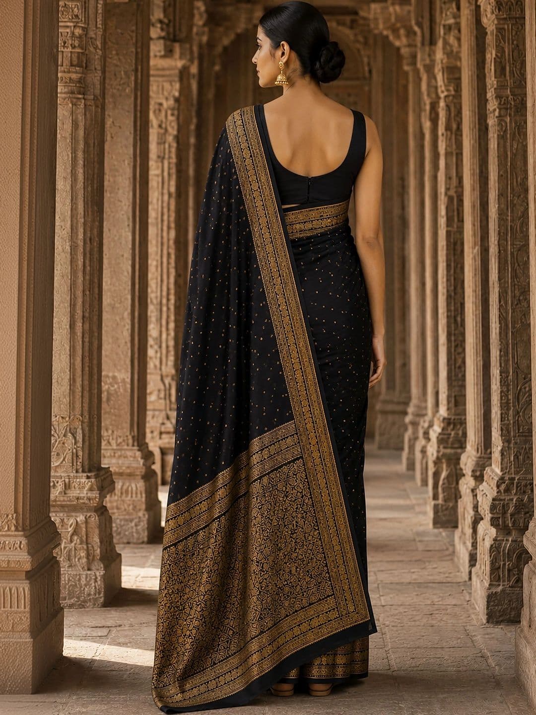 Mitera Woven Design Zari Silk Blend Designer Banarasi Saree thumbnail 2