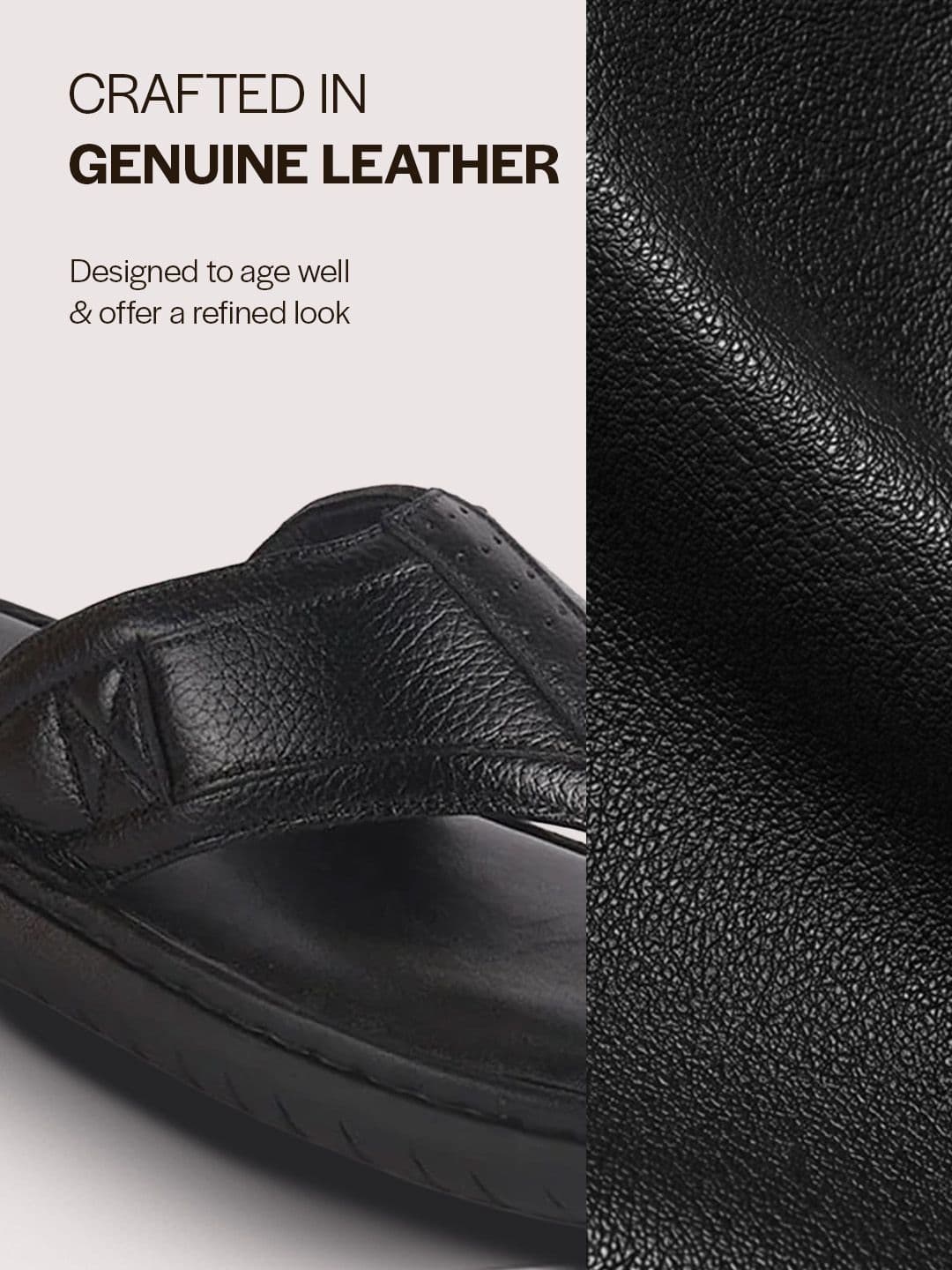 FAUSTO Men Leather Comfort Sandals thumbnail 3