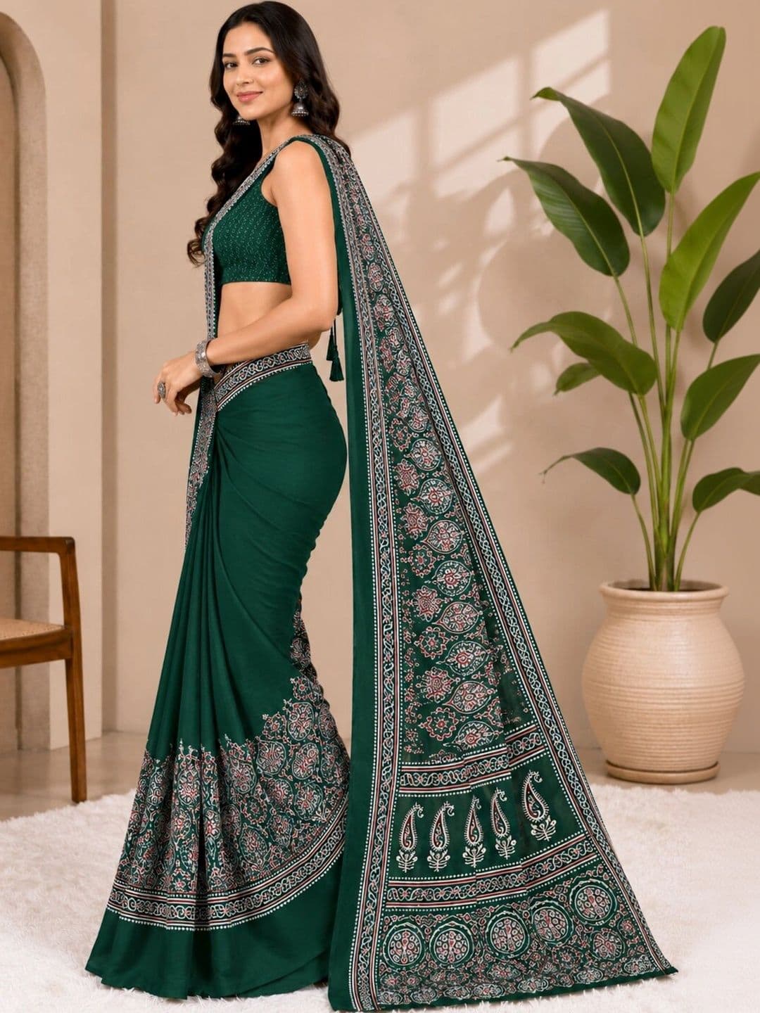 Anouk Art Silk Designer Saree thumbnail 4
