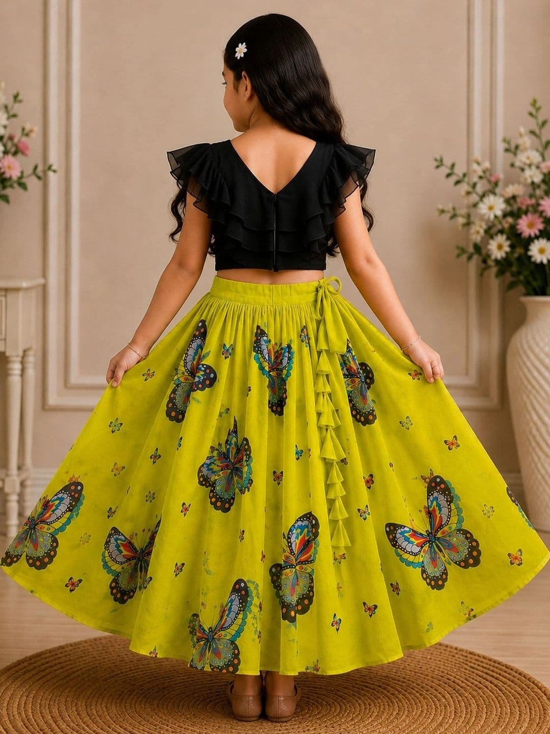 KALINI Girls Ready to Wear Lehenga & thumbnail 5