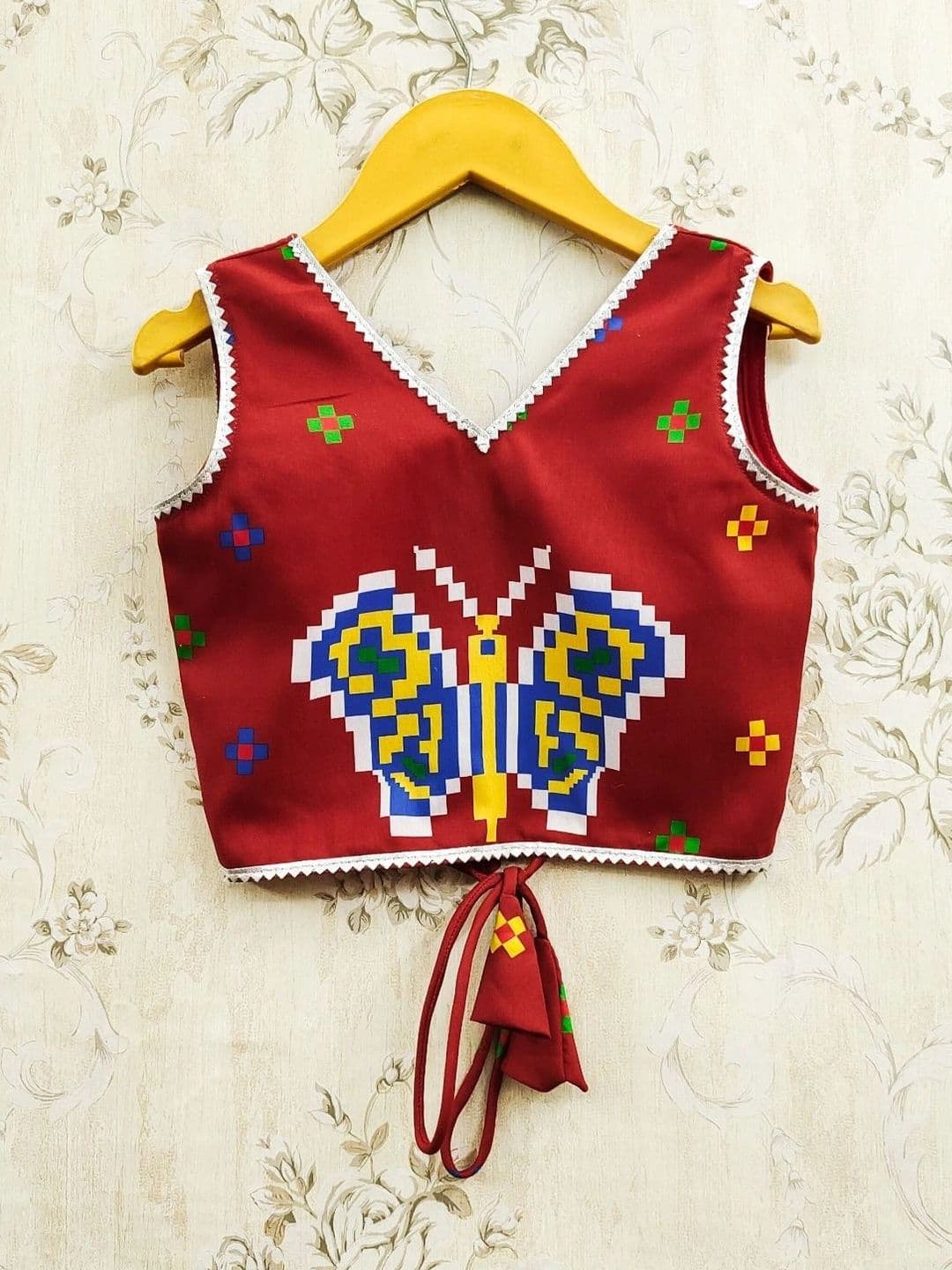 KALINI Girls Embroidered Thread Work Ready to Wear Lehenga & thumbnail 2