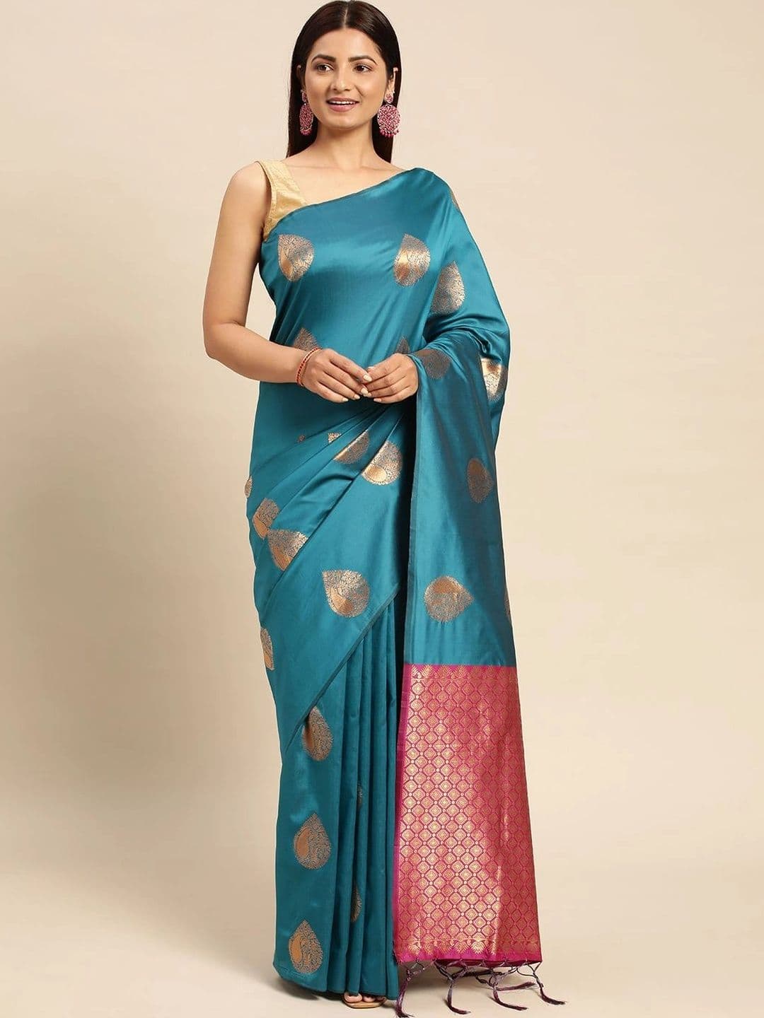 Dhaaga Ghar Woven Design Zari Art Silk Banarasi Saree - view 1