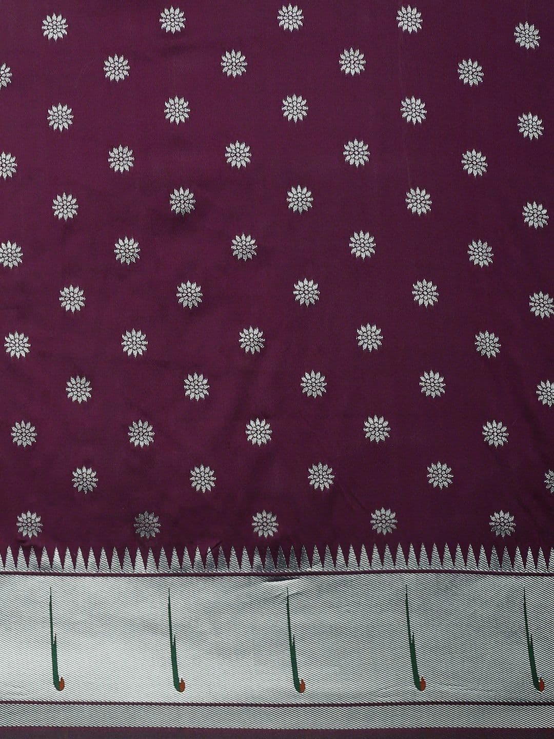 KALINI Ethnic Motifs Woven Design Zari Art Silk Paithani Saree thumbnail 2